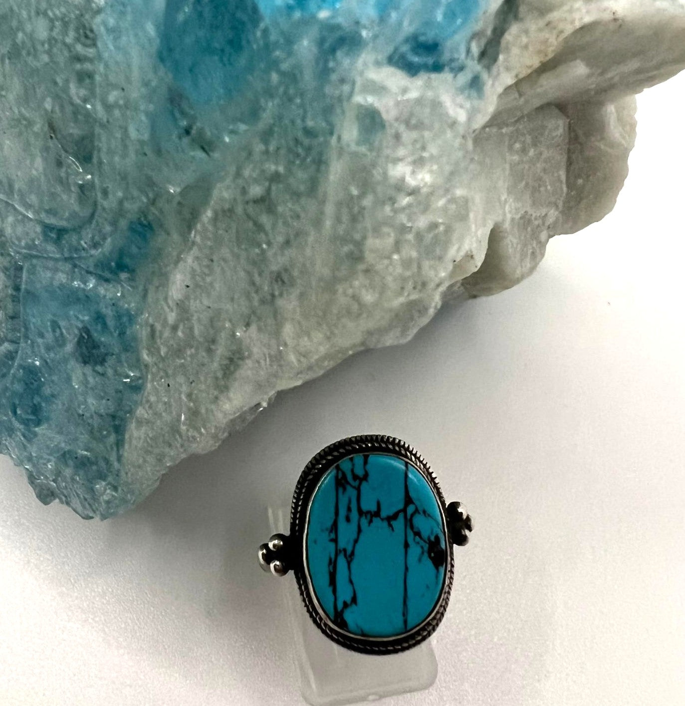 Vintage 925 Silber Ring mit Türkis – Handgefertigt & Einzigartig