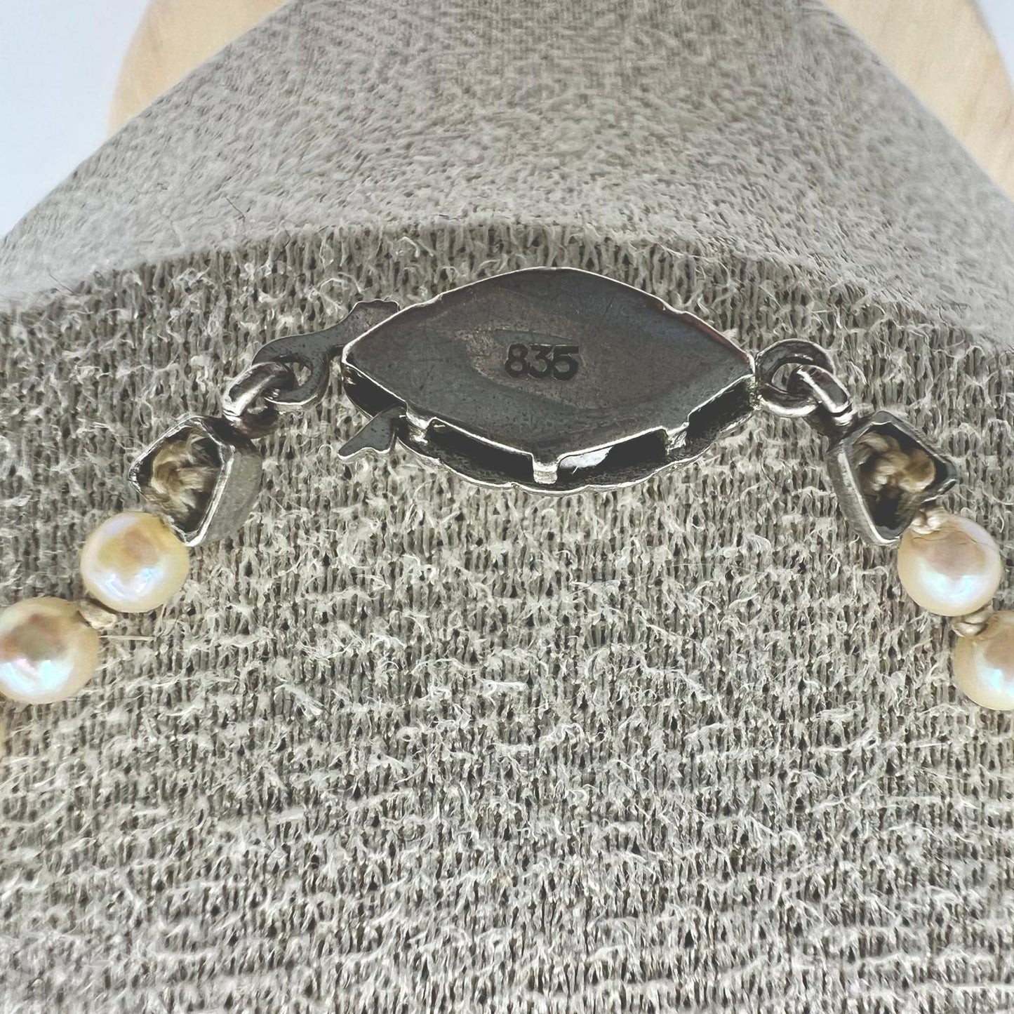 Antik Art Deco Perlenkette aus 835 Silber