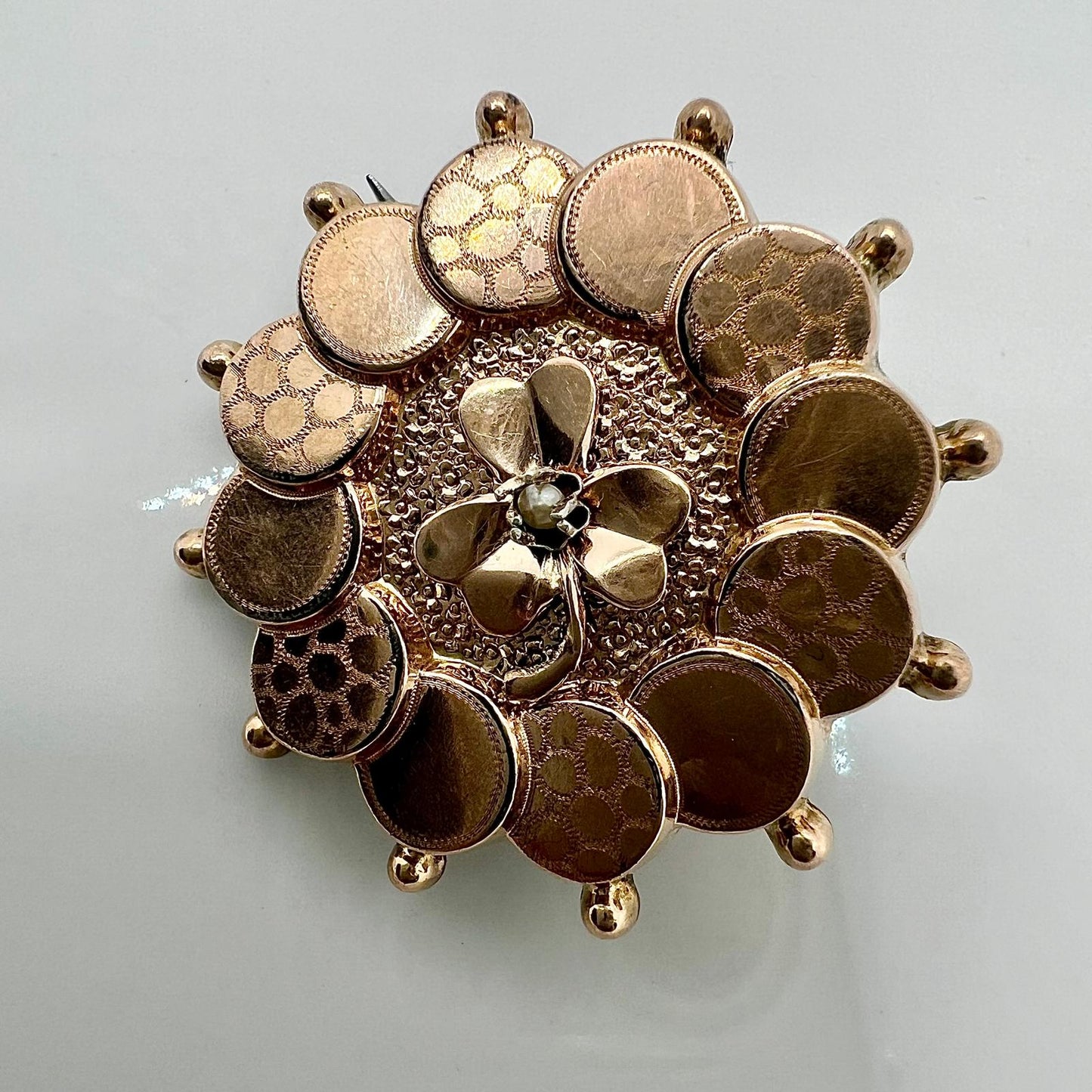 Antik Biedermeier Anhänger Brosche