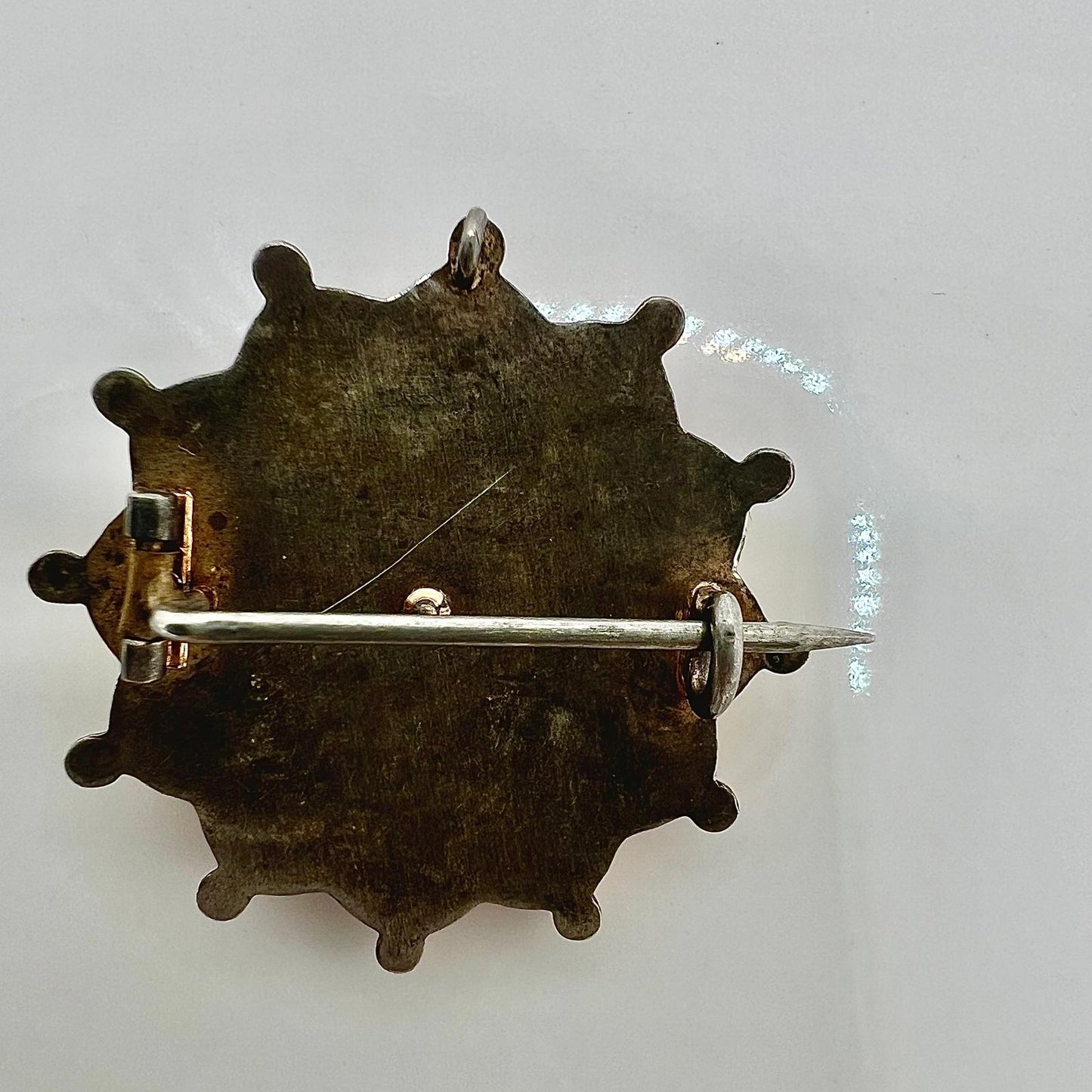 Antik Biedermeier Anhänger Brosche