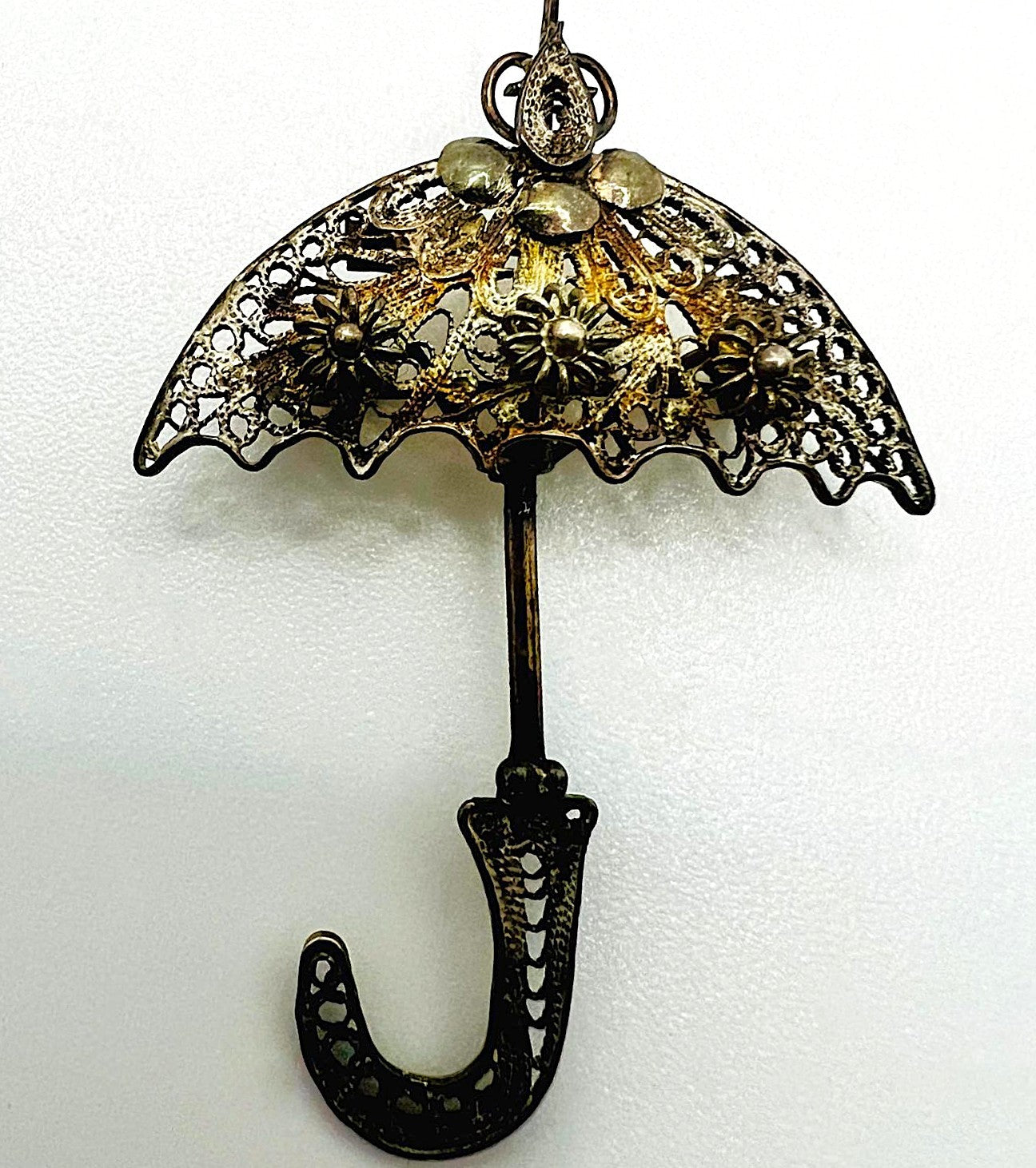 Edle Art-Déco-Regenschirm-Brosche