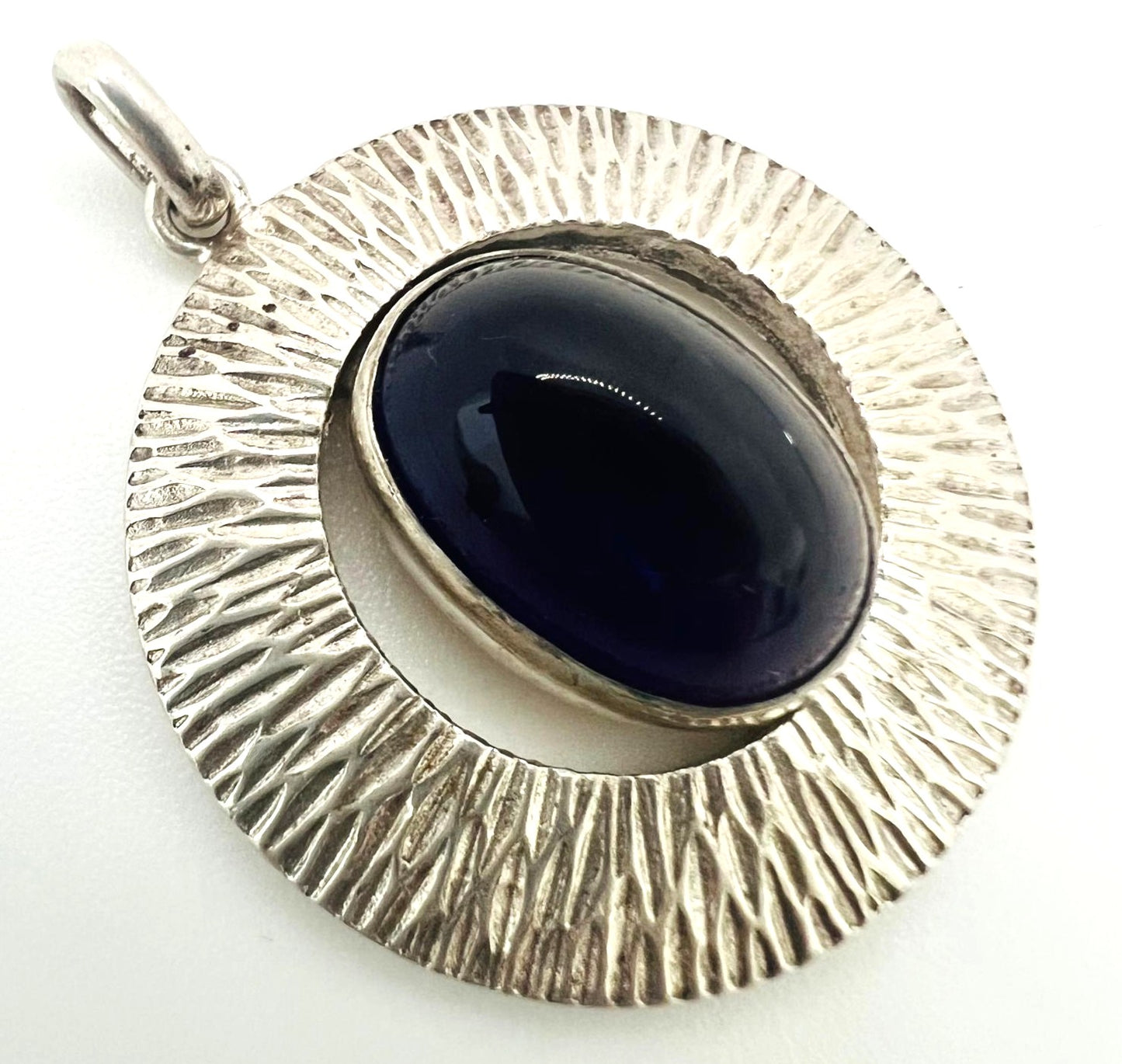 Art Déco 835 Silber Anhänger mit Amethyst – Elegantes Designerstück