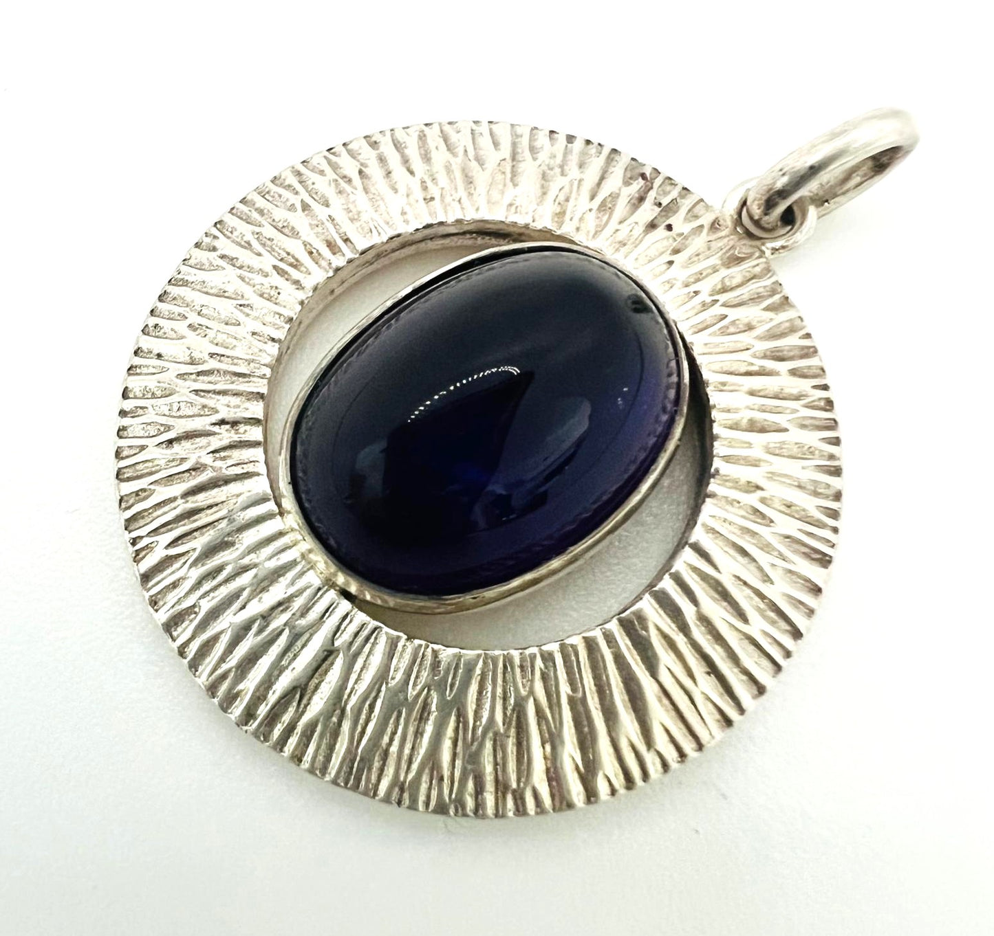 Art Déco 835 Silber Anhänger mit Amethyst – Elegantes Designerstück