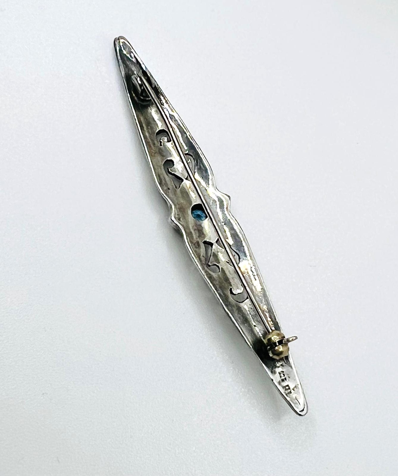 Art Deco Brosche mit Markasit & Topas