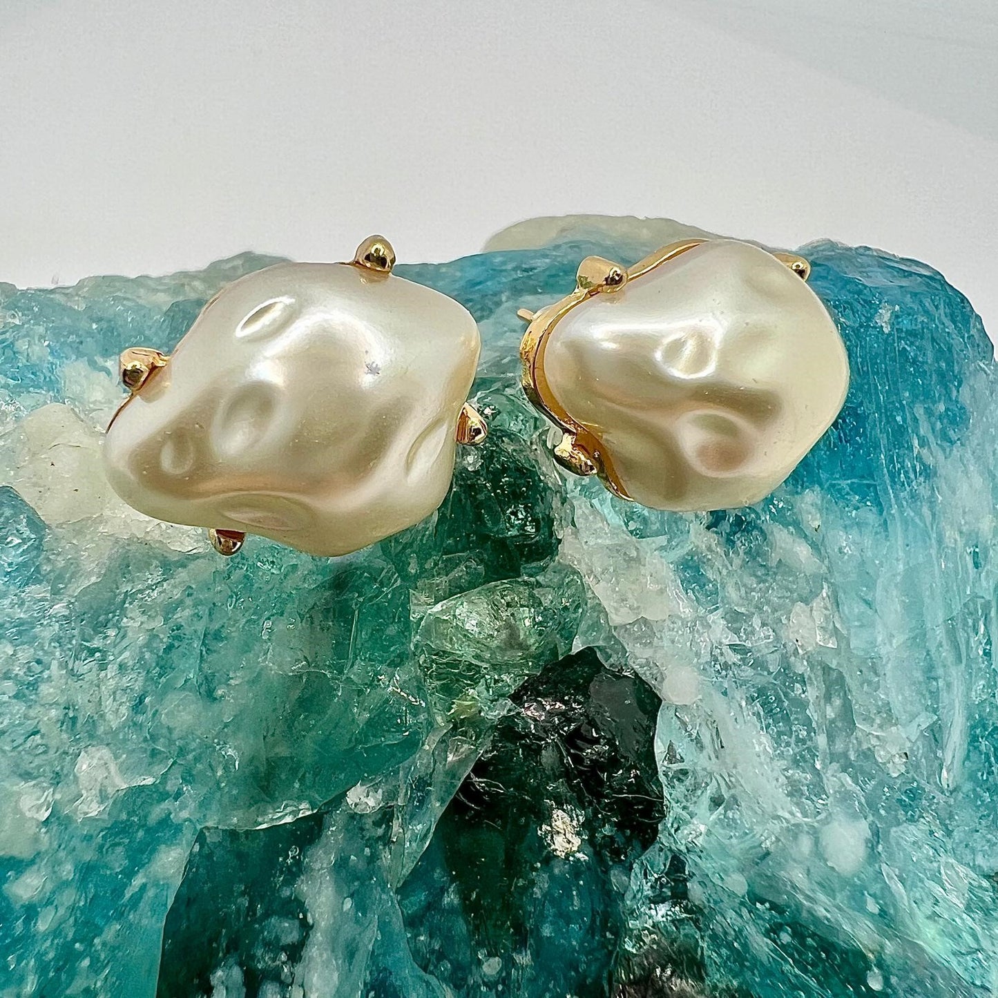 Barock Perlen Set Anhänger Kette Ring und Ohrringe
