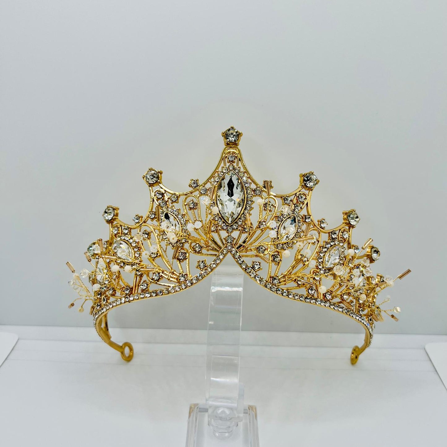 Barockstil Diadem Krone in Gold
