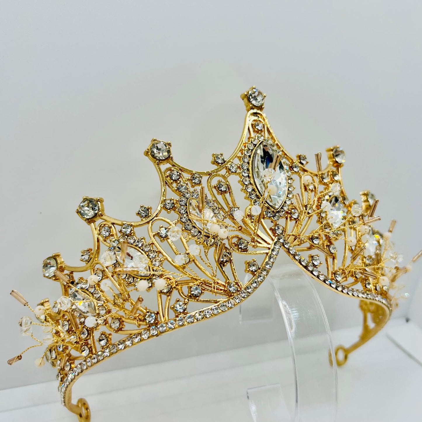Barockstil Diadem Krone in Gold