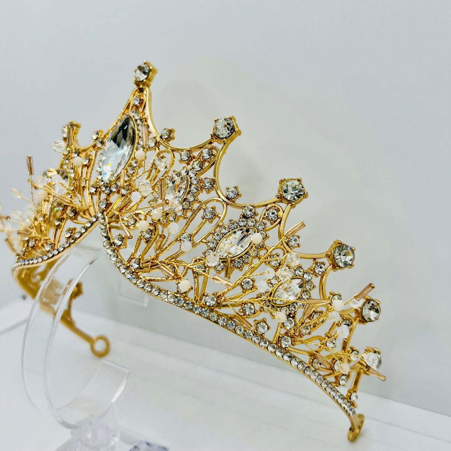 Barockstil Diadem Krone in Gold