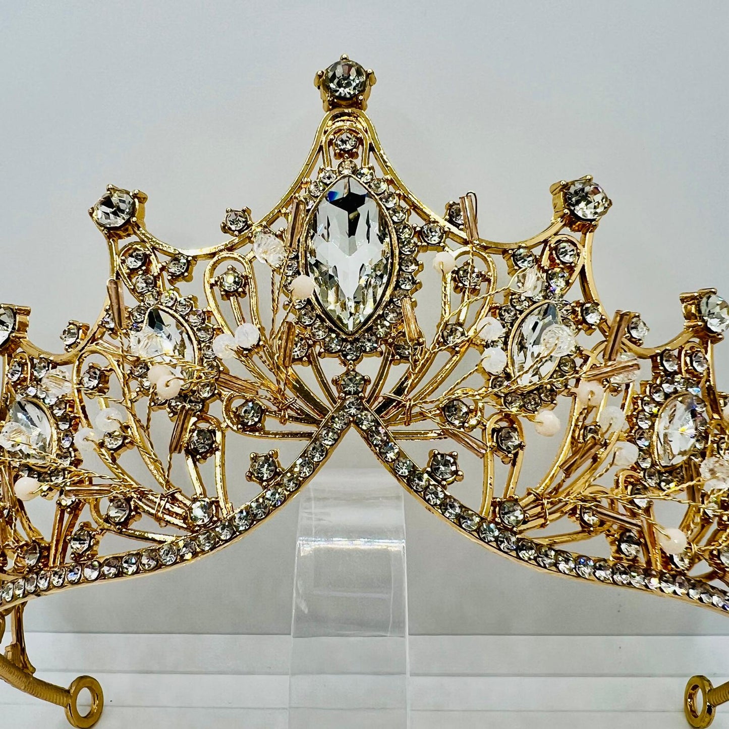 Barockstil Diadem Krone in Gold