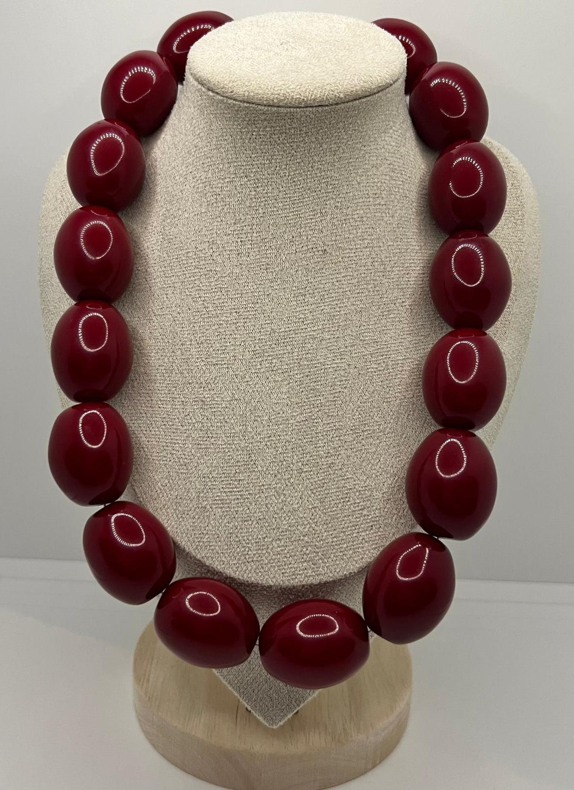 Cherry Amber Rot, XXL Perlen