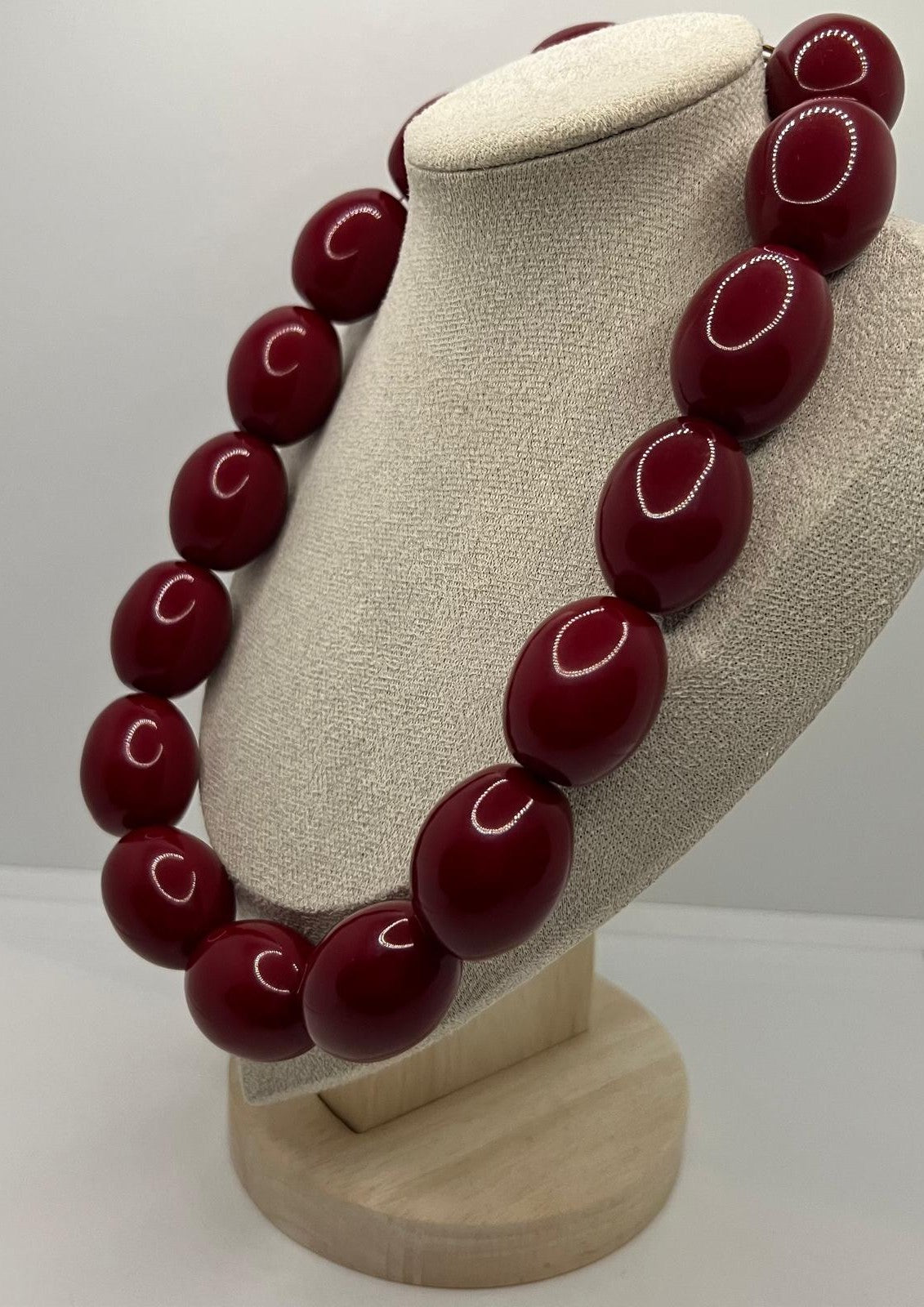 Cherry Amber Rot, XXL Perlen