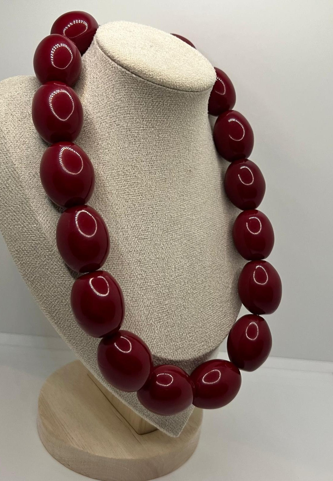Cherry Amber Rot, XXL Perlen