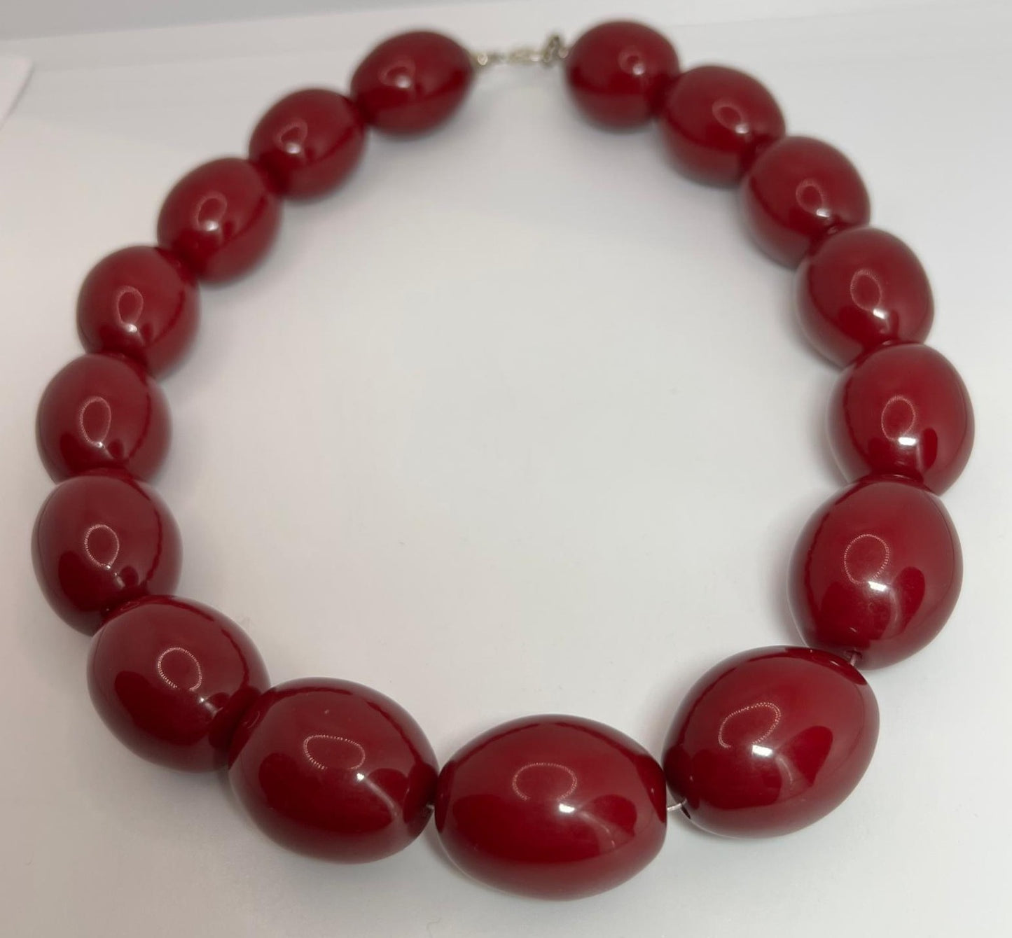 Cherry Amber Rot, XXL Perlen