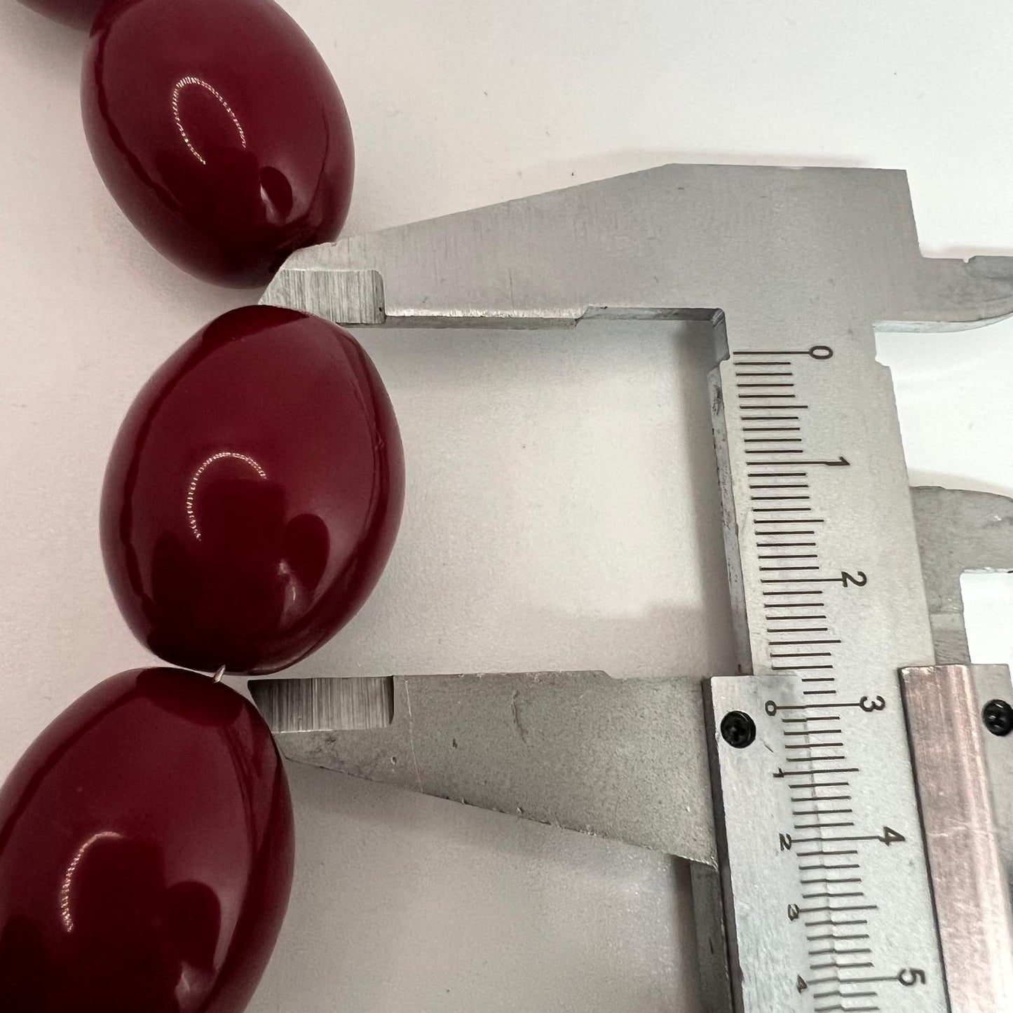 Cherry Amber Rot, XXL Perlen