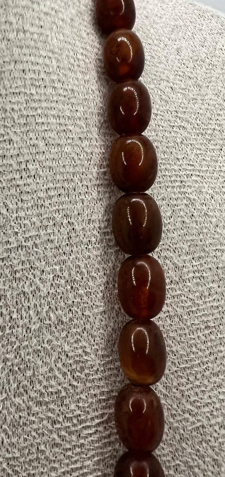 Antike Bernstein-Kette Cognac