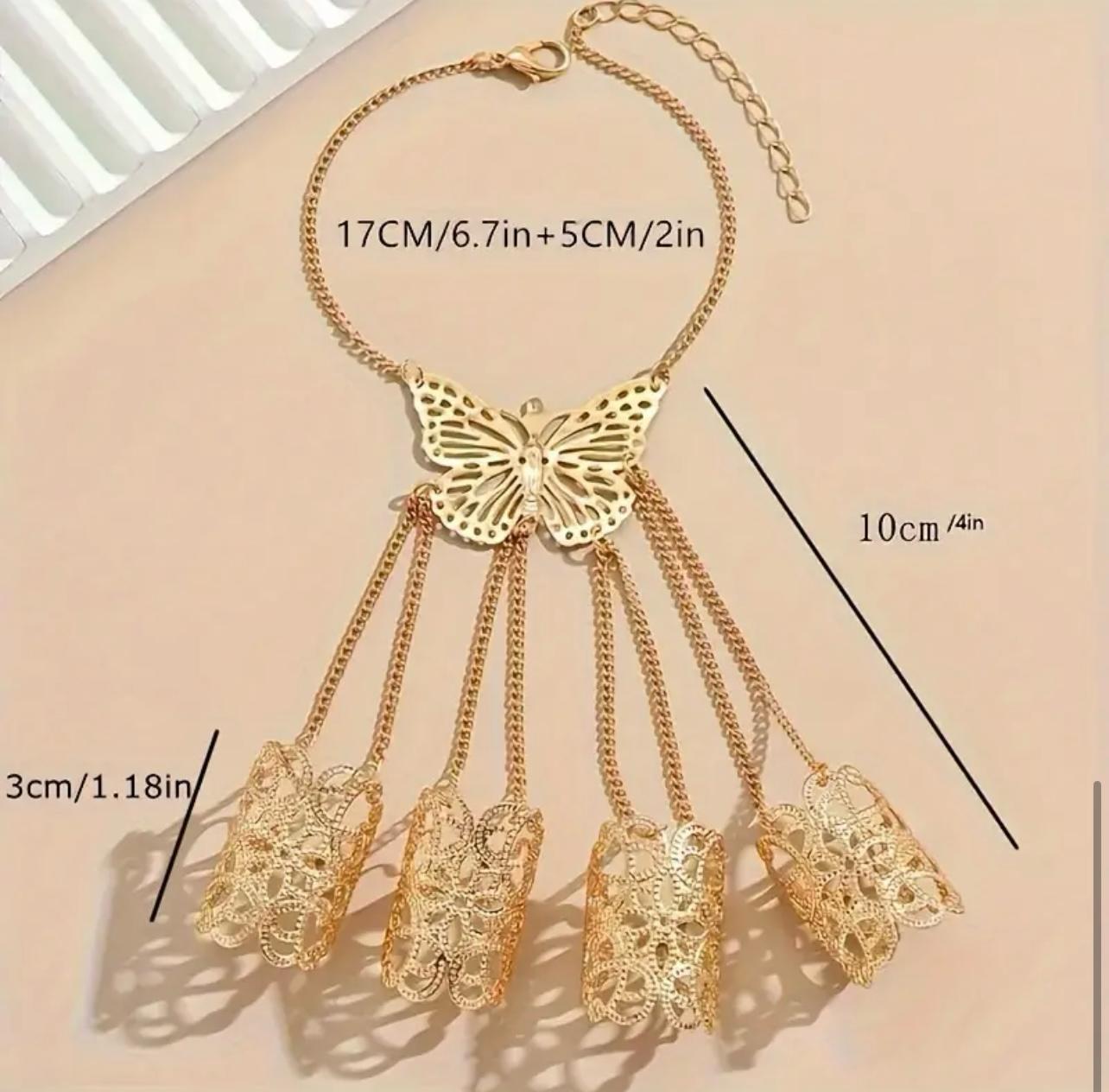 Gothic Butterfly Bracelet Handring