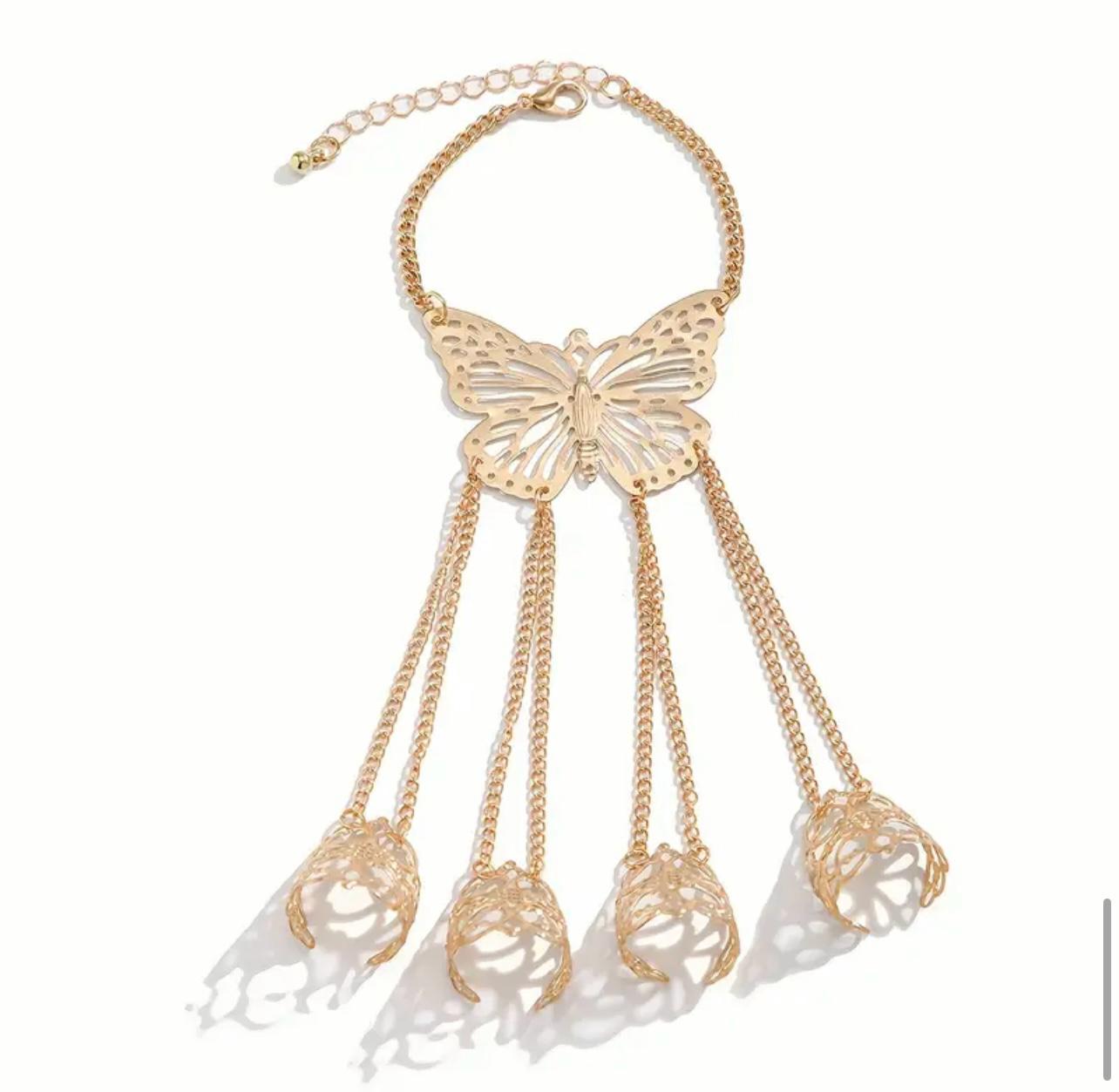 Butterfly Bracelet Handring Filigrane Details