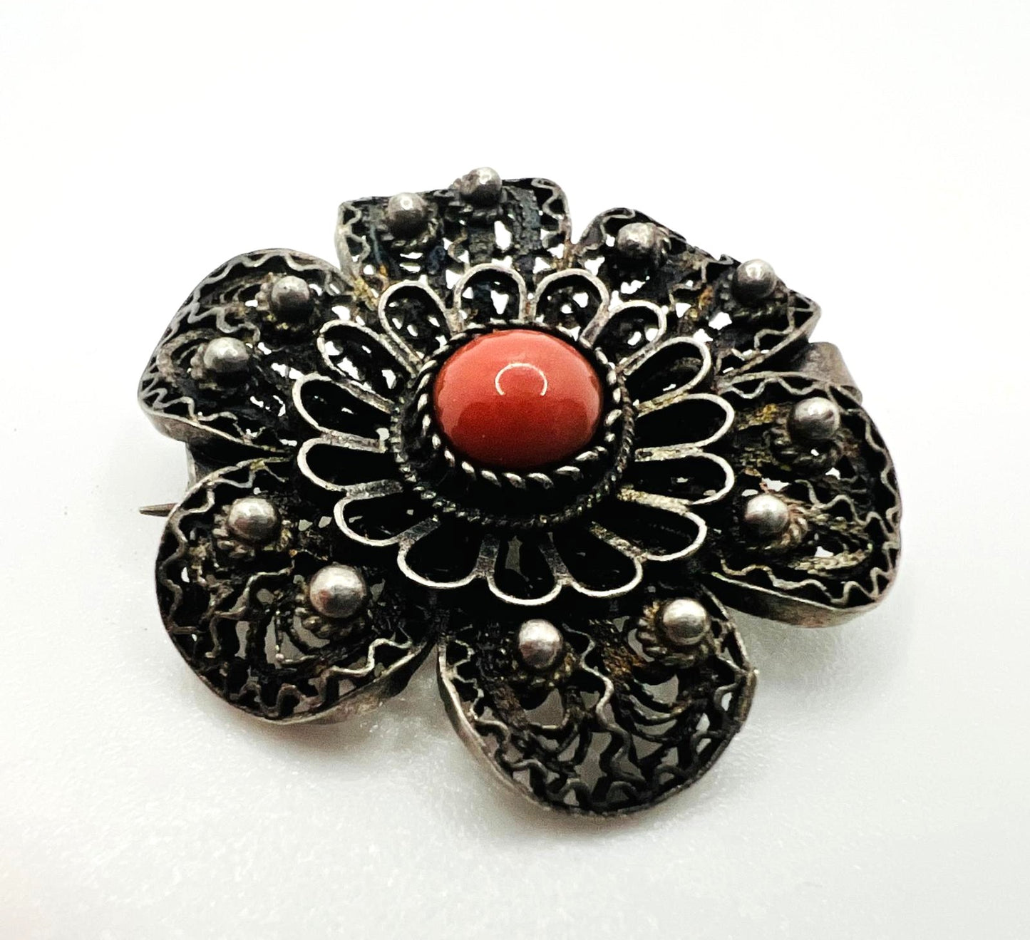 Jugendstil Brosche aus Silber