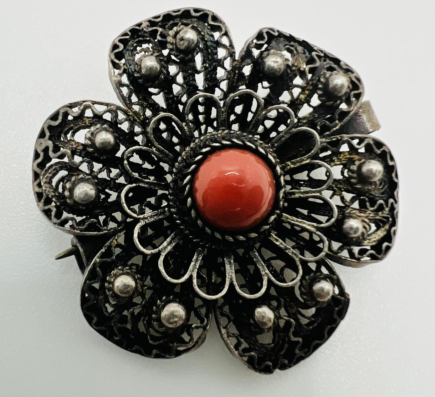 Jugendstil Brosche aus Silber