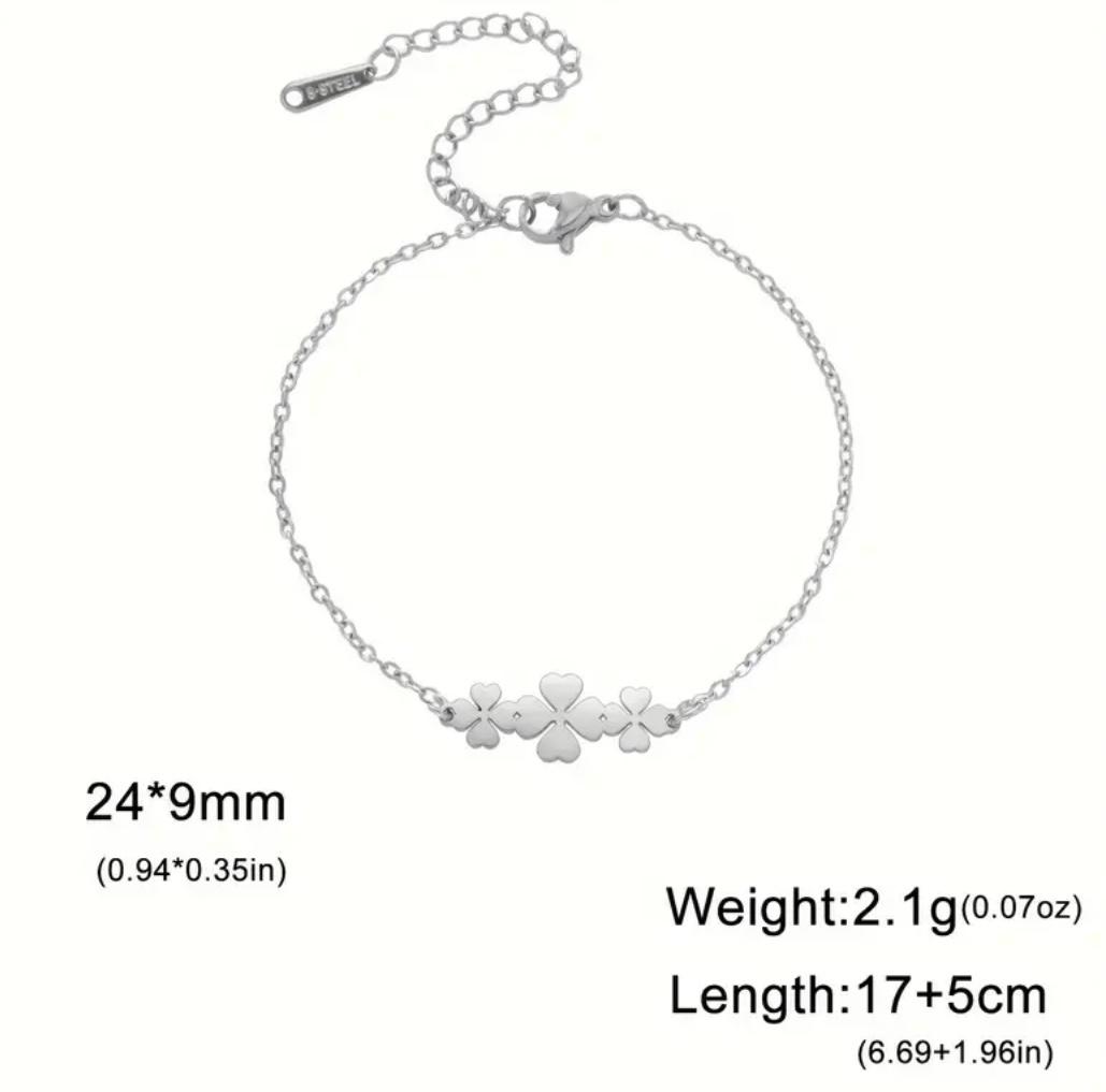 Klee Armband Versilbertes