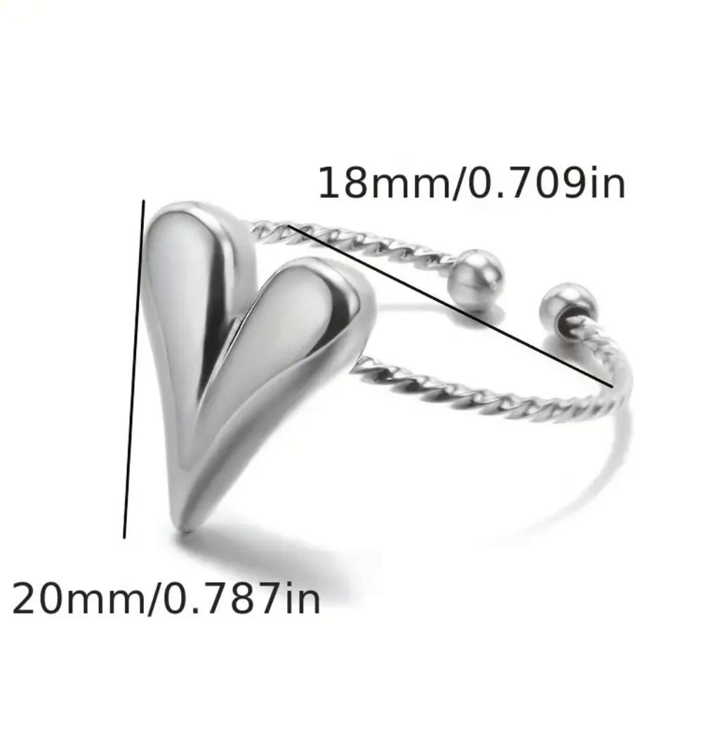 Manschettenring Herz Ring