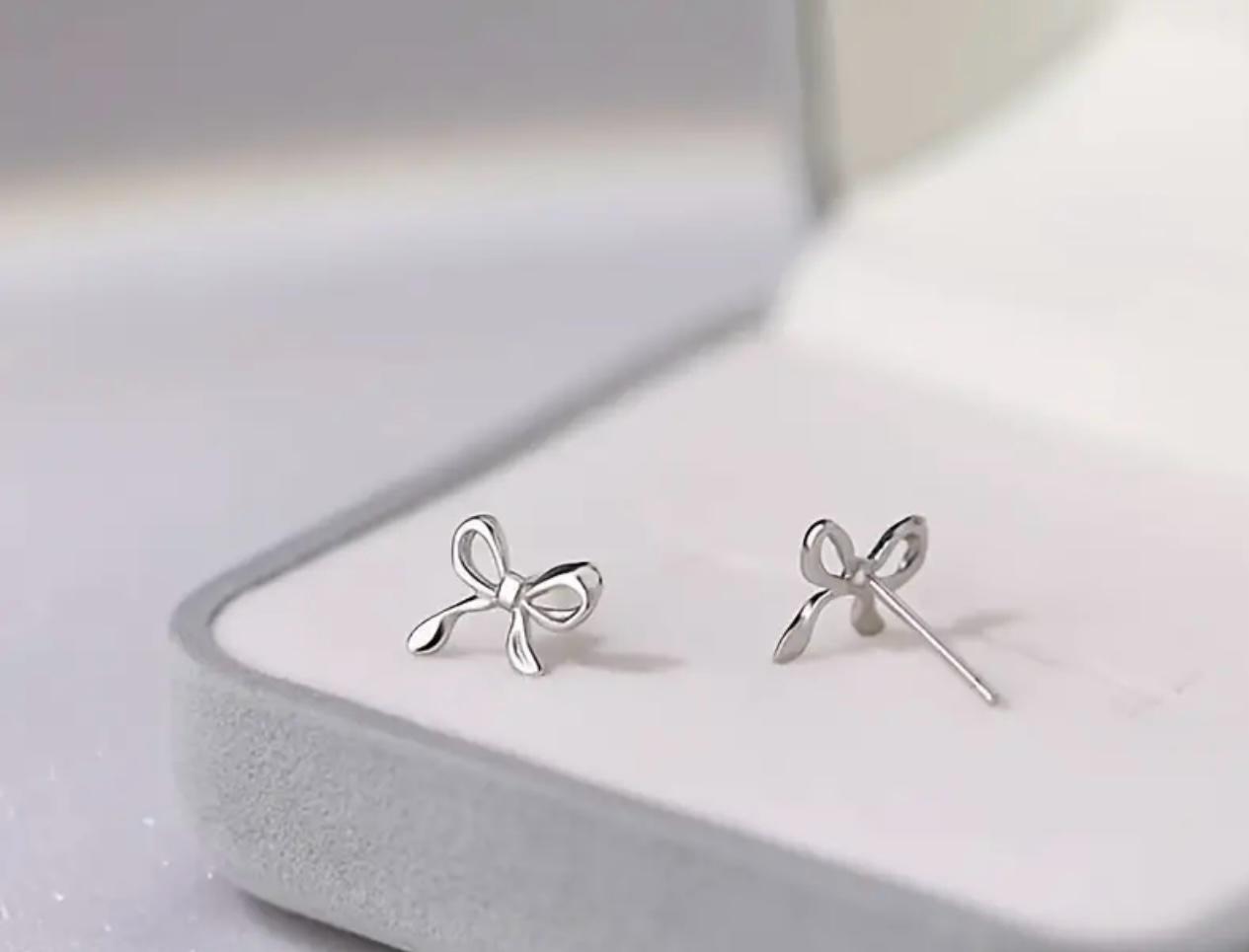 Bow Earrings Steckohrringe 925 Sterling Silber