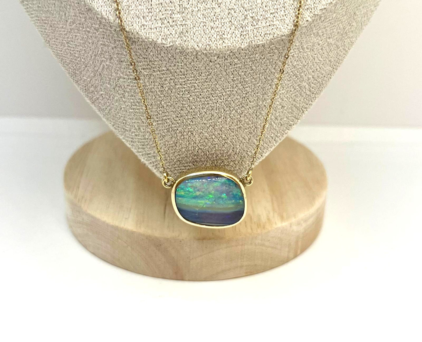 Opal Kette 585 750 Gold