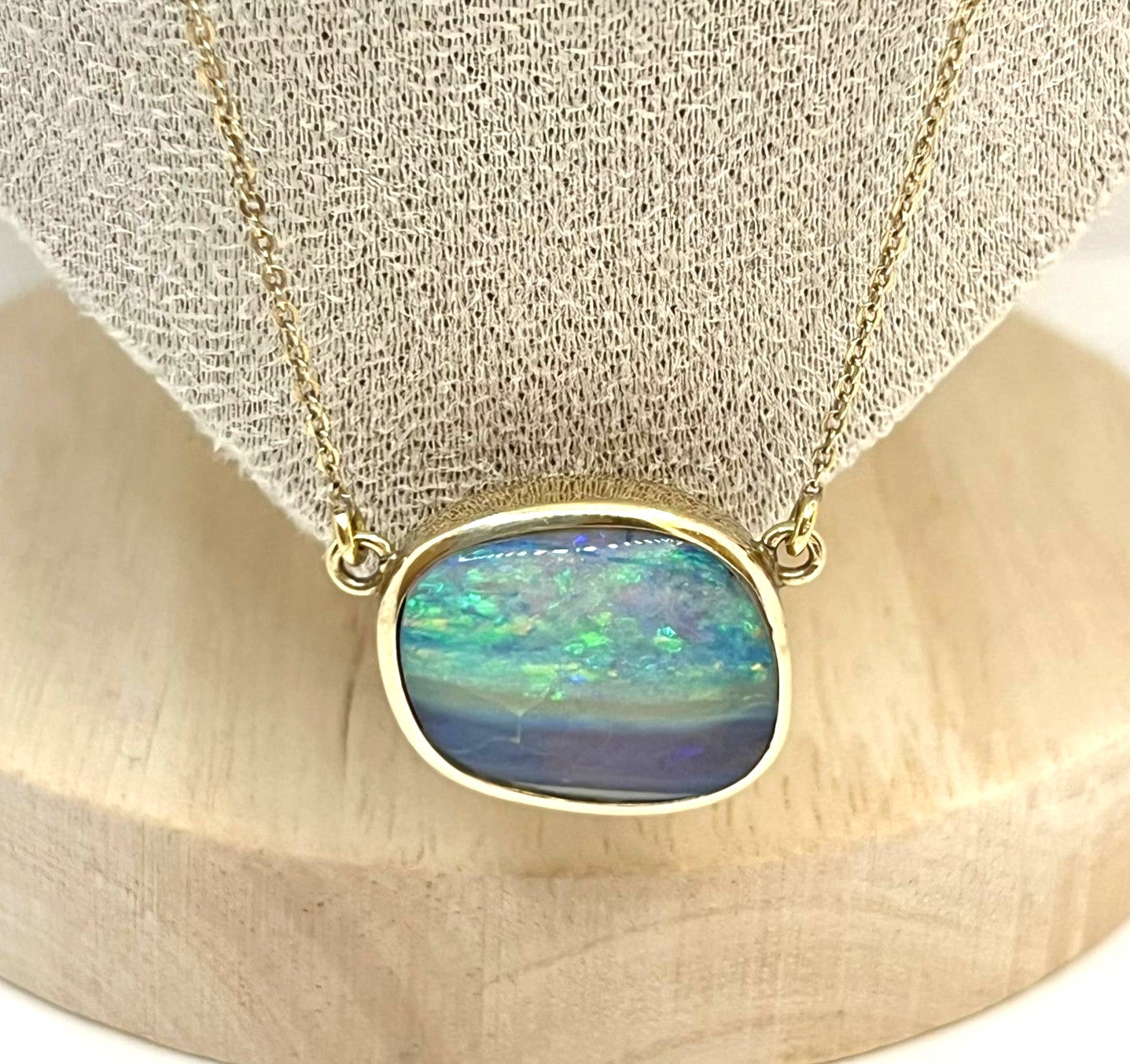 Opal Kette 585 750 Gold