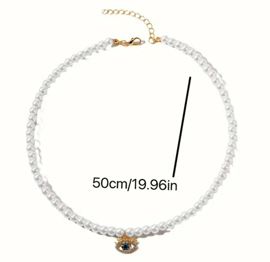 Perlen Kette mit Augen
