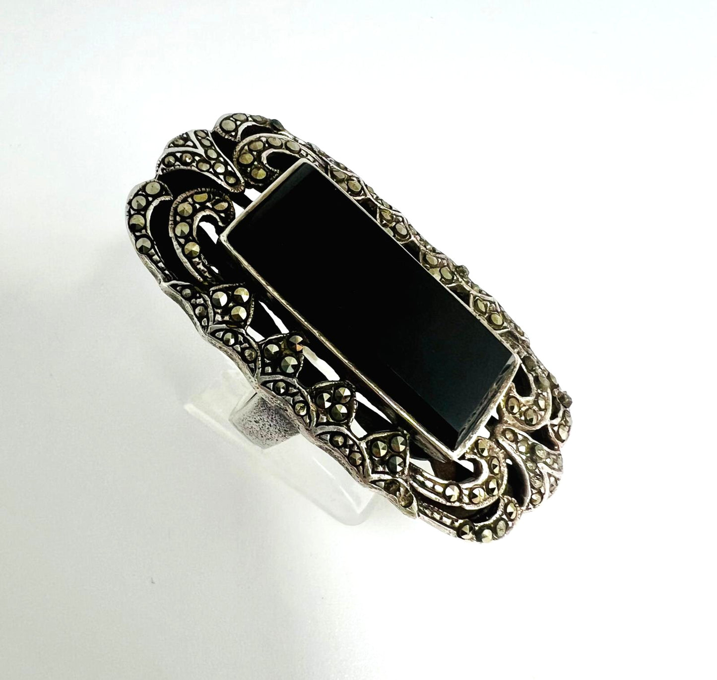 Ring mit Obsidian & Markasit