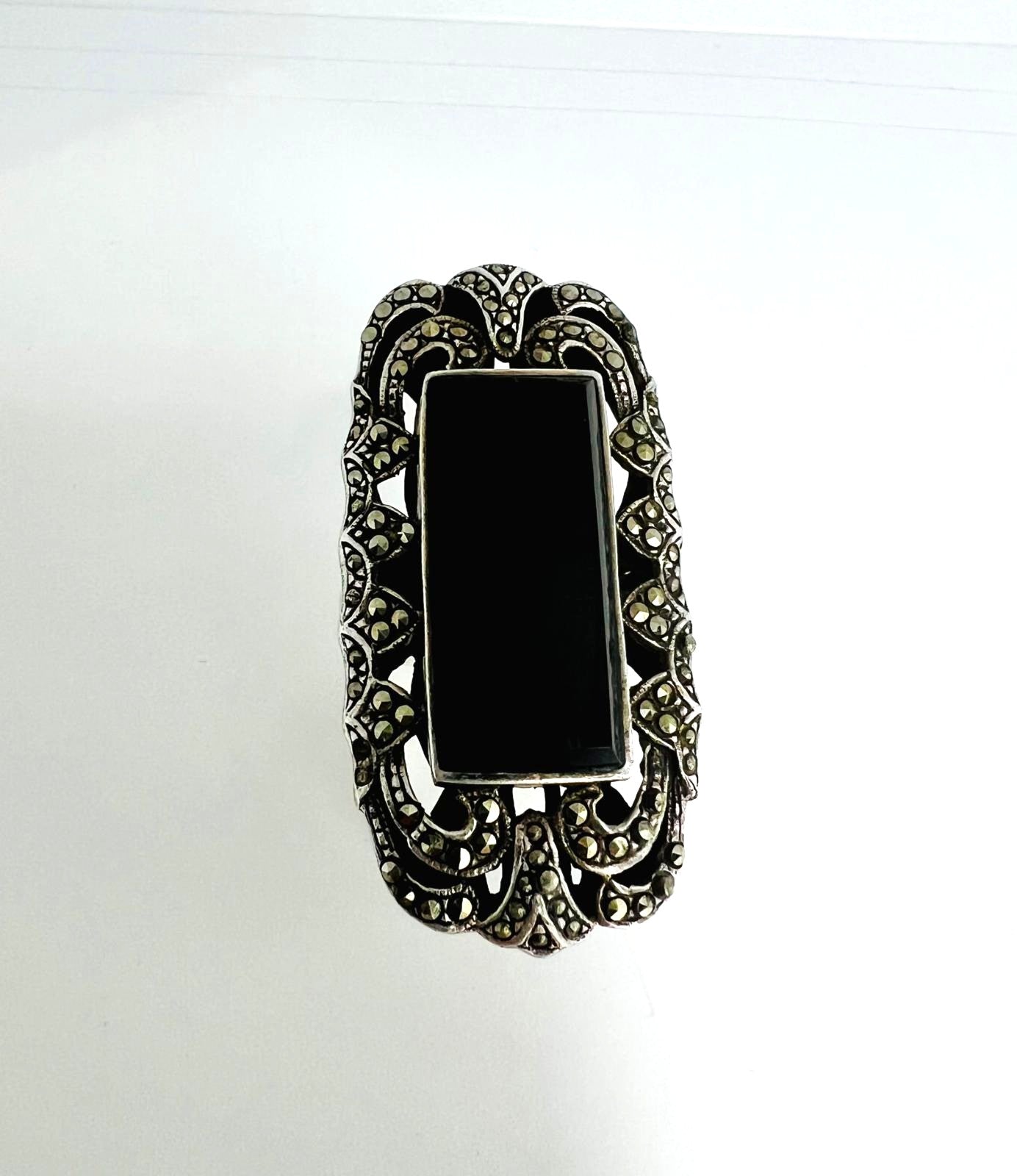 Ring mit Obsidian & Markasit