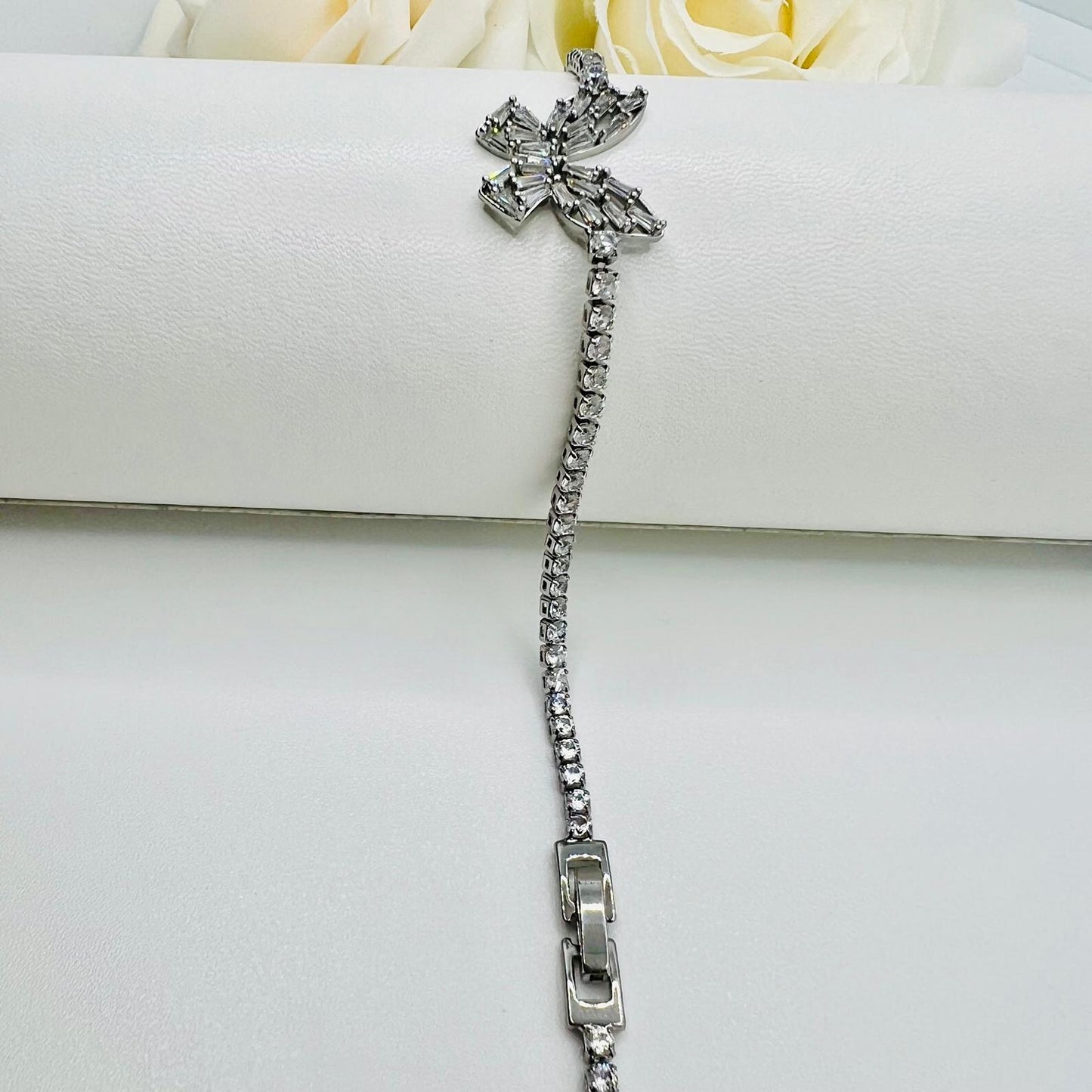 Schmetterling Armband Edelstahl Silber