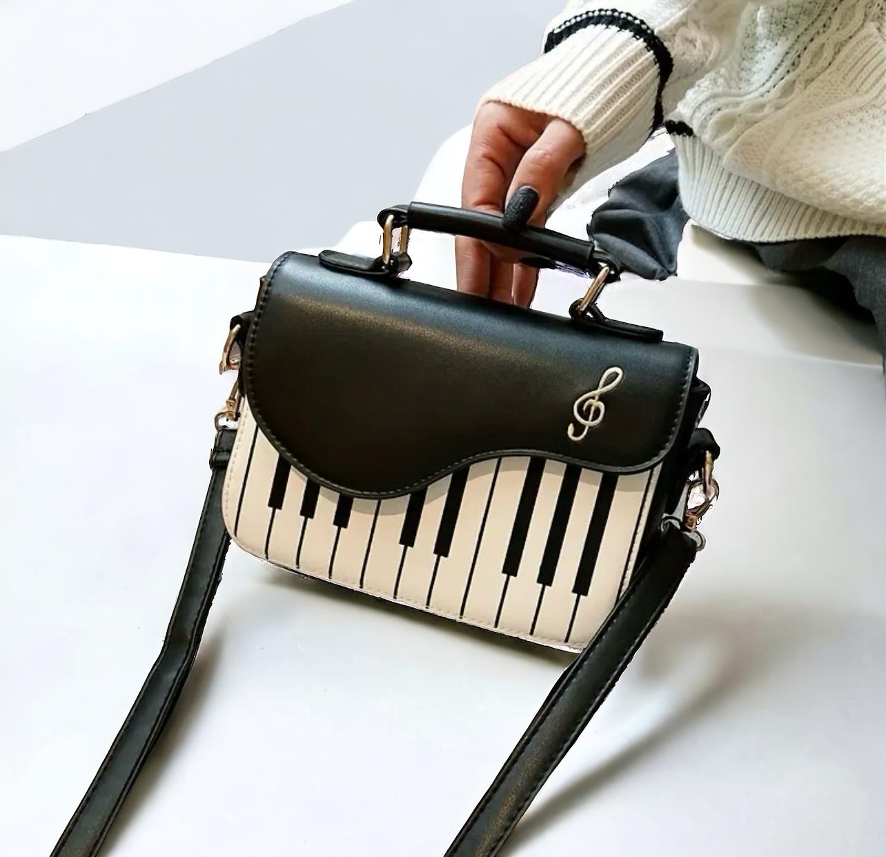 Klavier Tasche Piano Schwarz Weiß