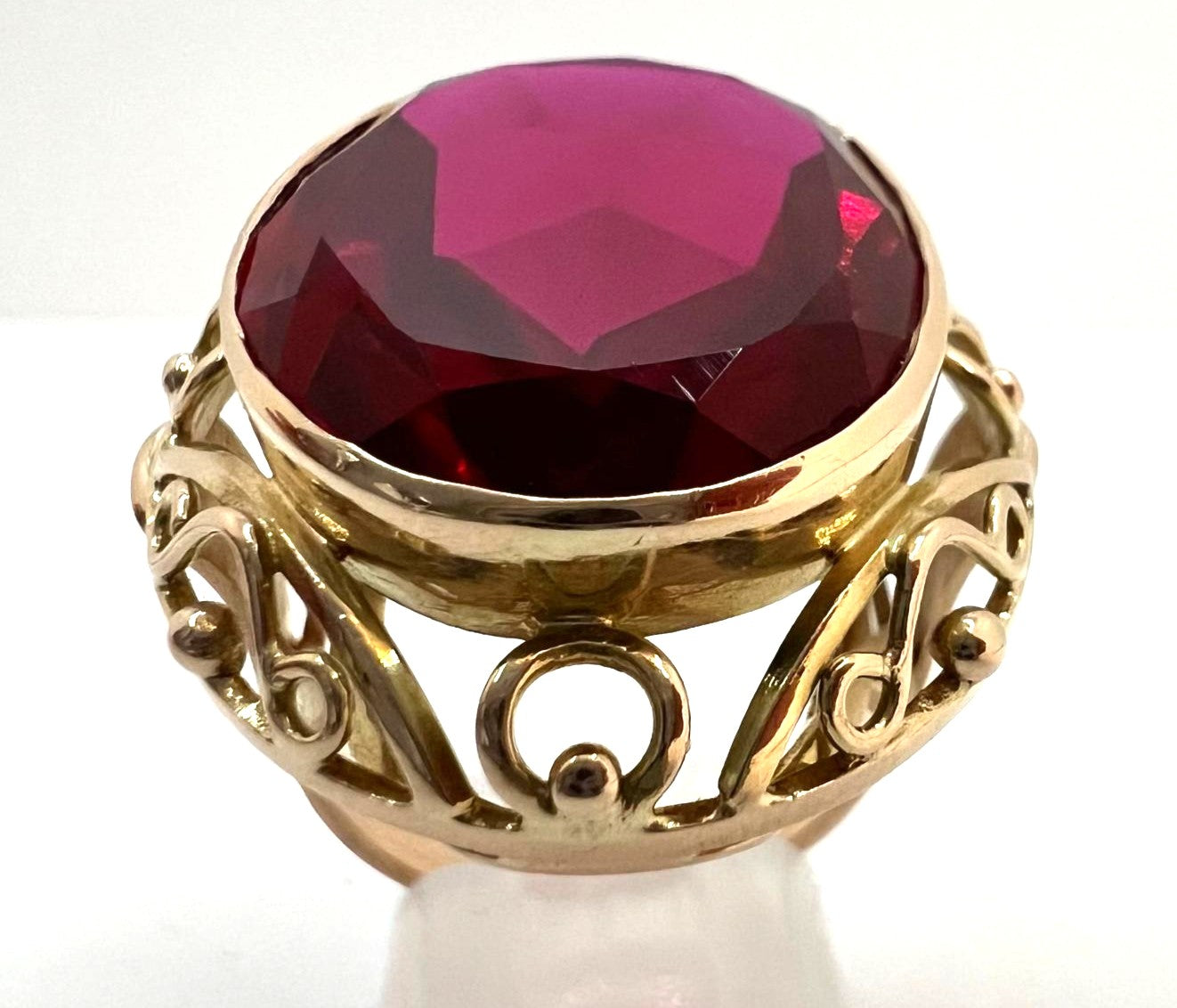 UdSSR Rubinring aus 583er Gold
