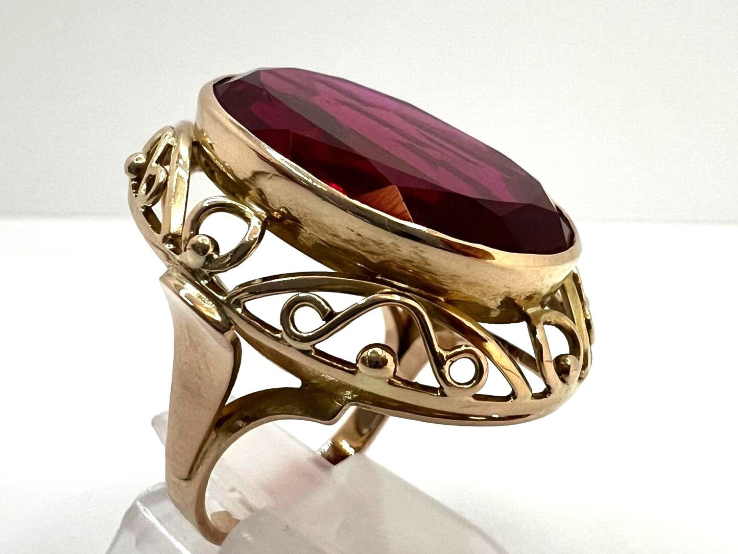 UdSSR Rubinring aus 583er Gold