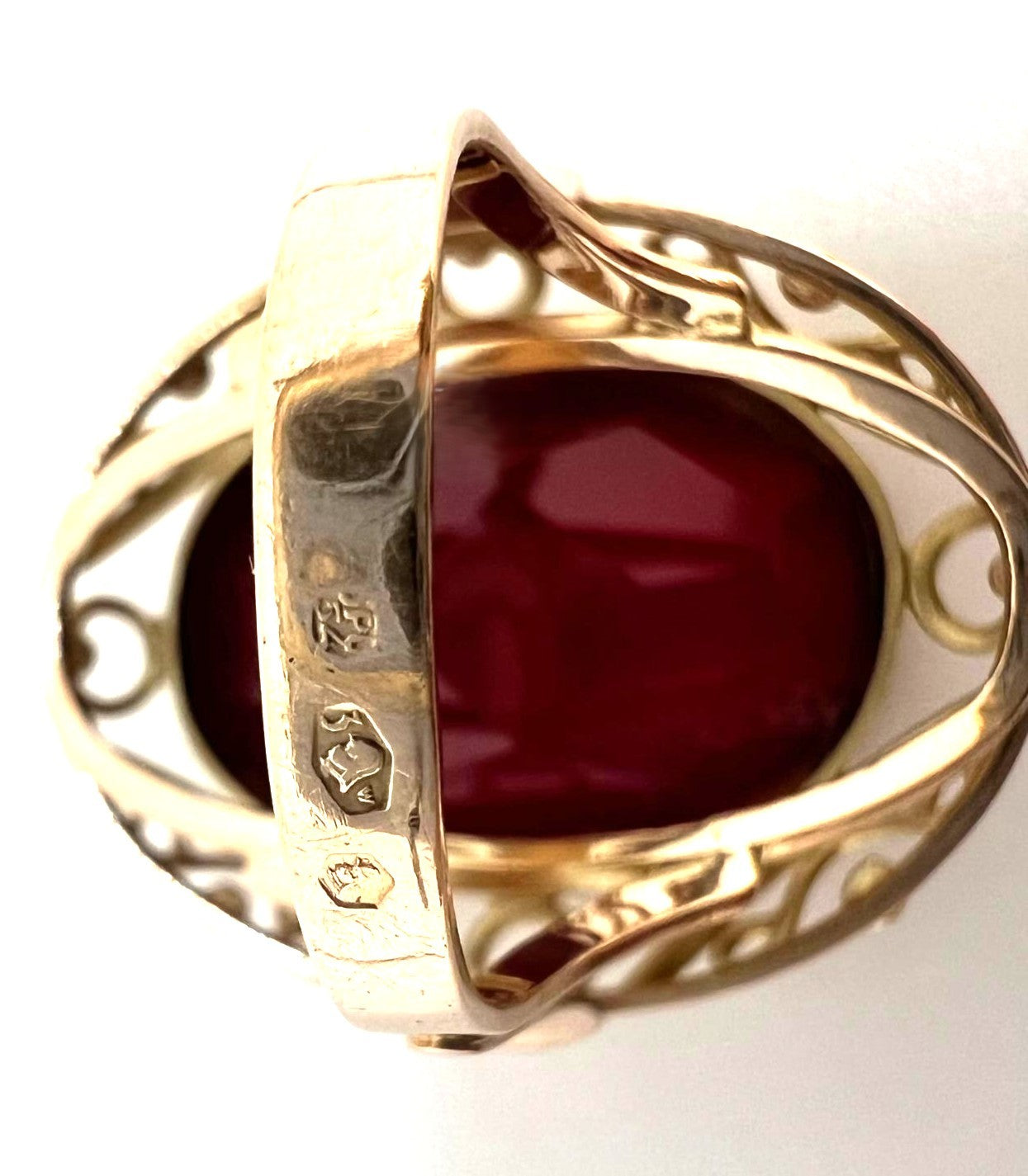 UdSSR Rubinring aus 583er Gold