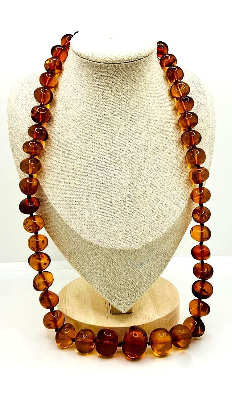Vintage Bernsteinkette Cognac