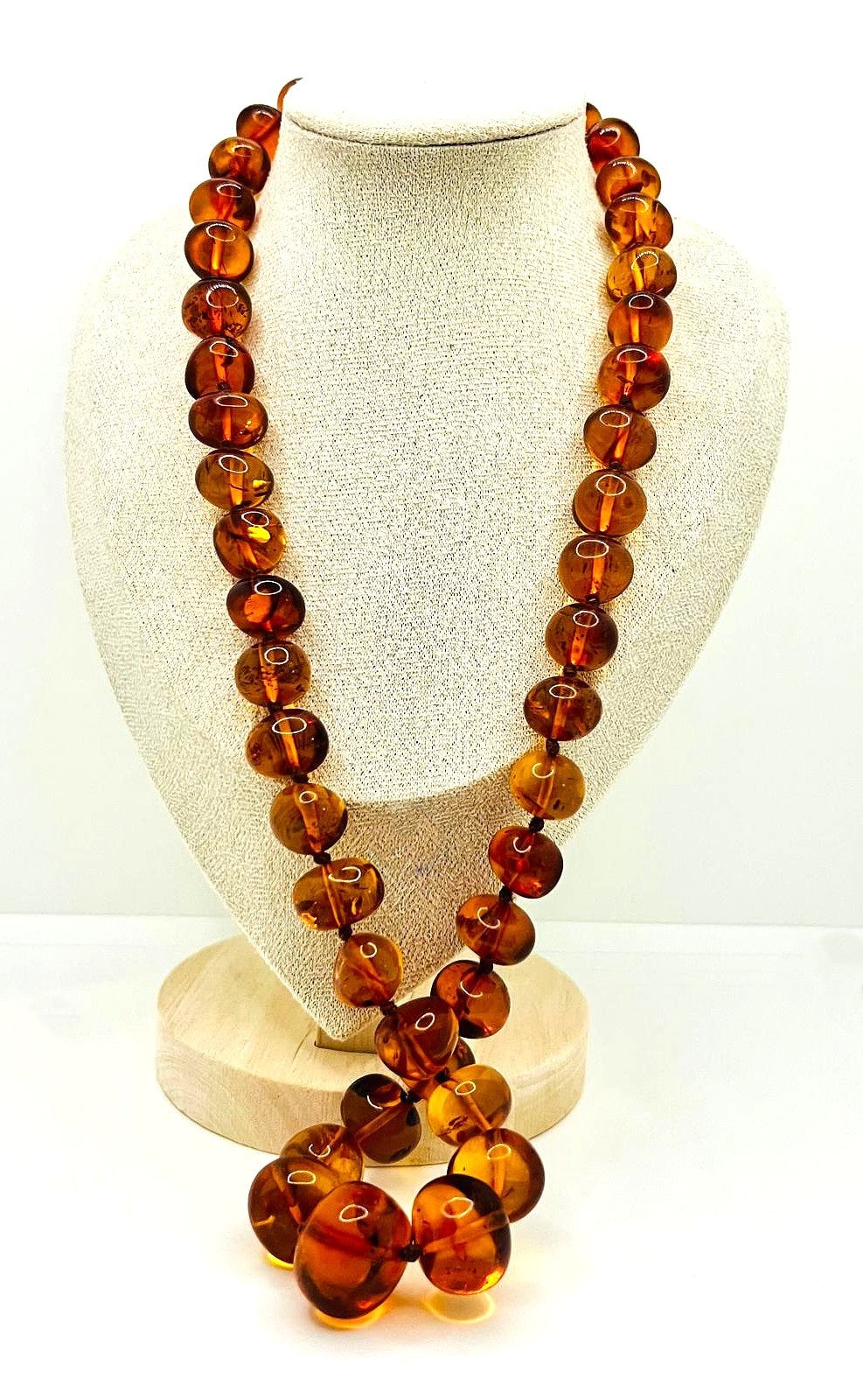 Vintage Bernsteinkette Cognac