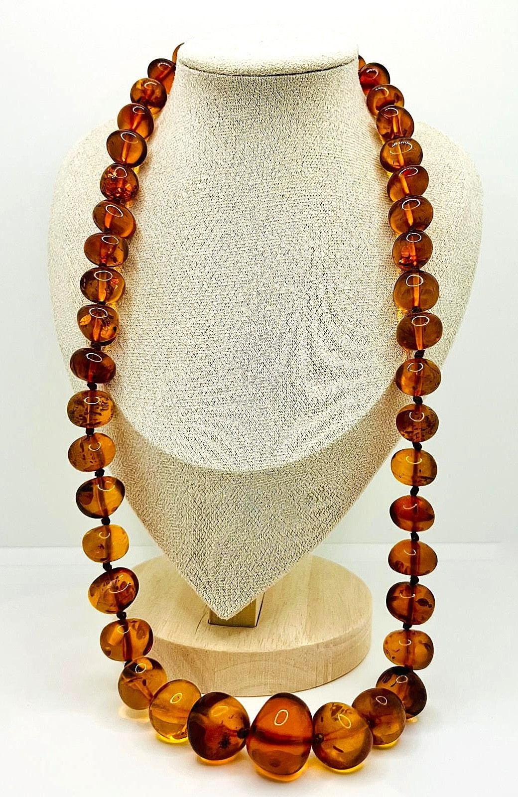 Vintage Bernsteinkette Cognac