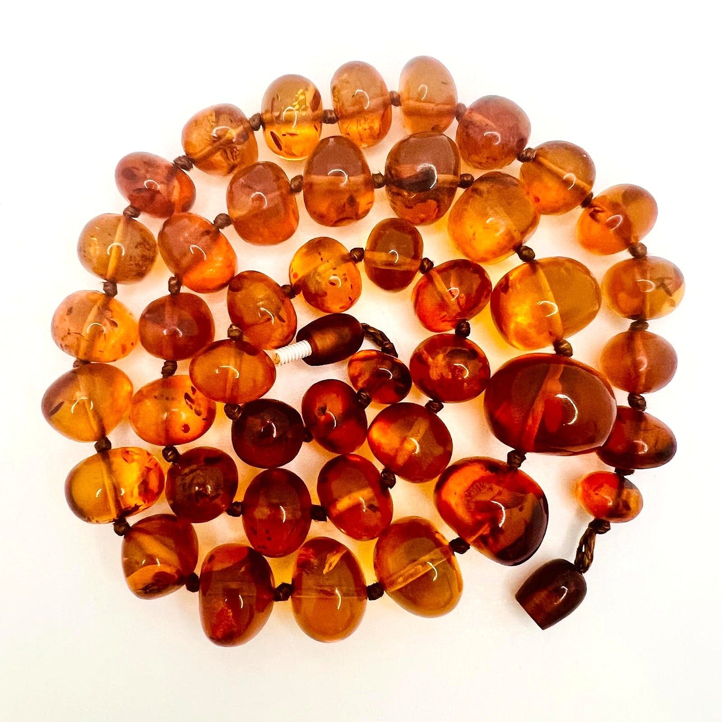 Vintage Bernsteinkette Cognac