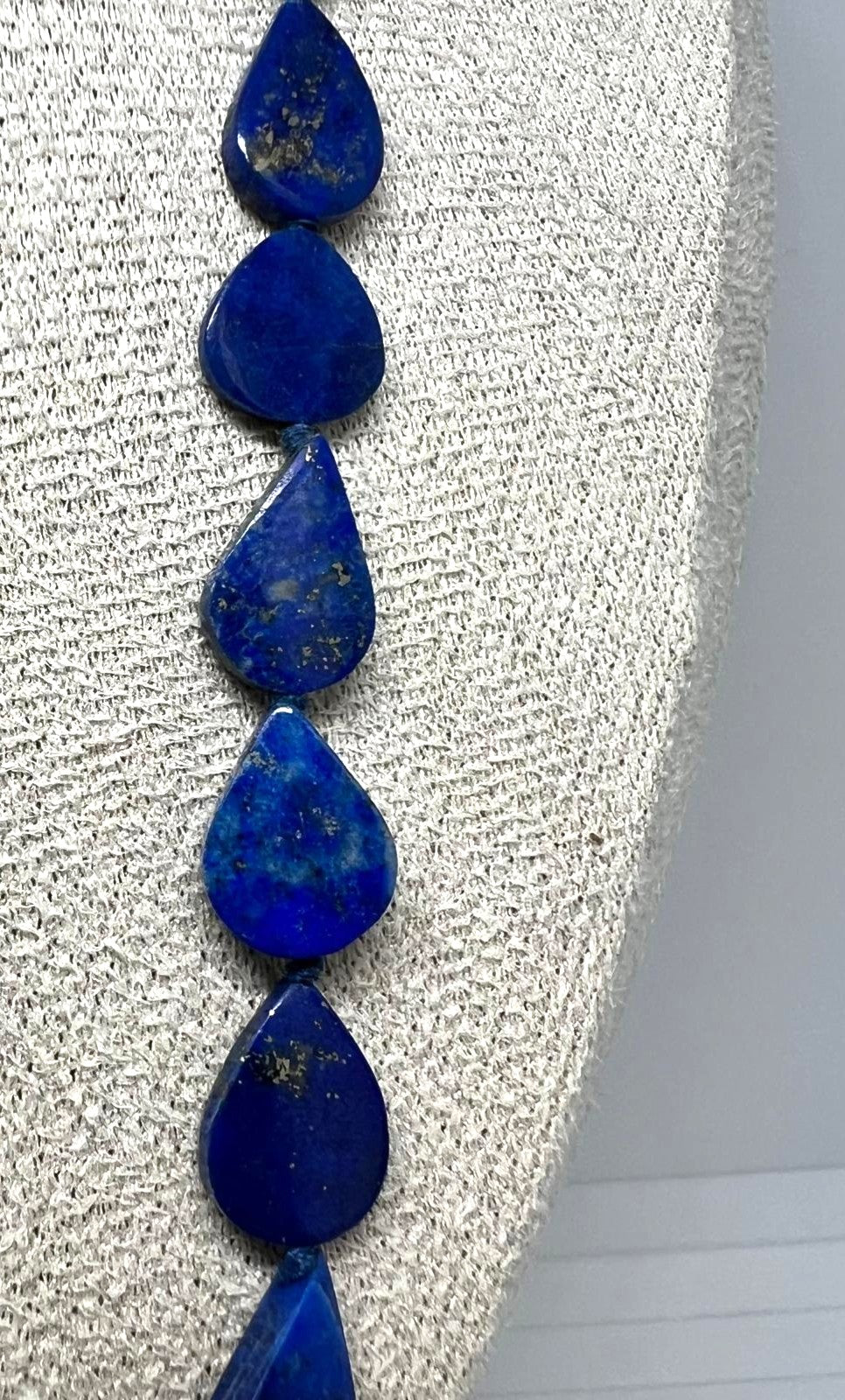 Vintage Lapislazuli Tropfenkette