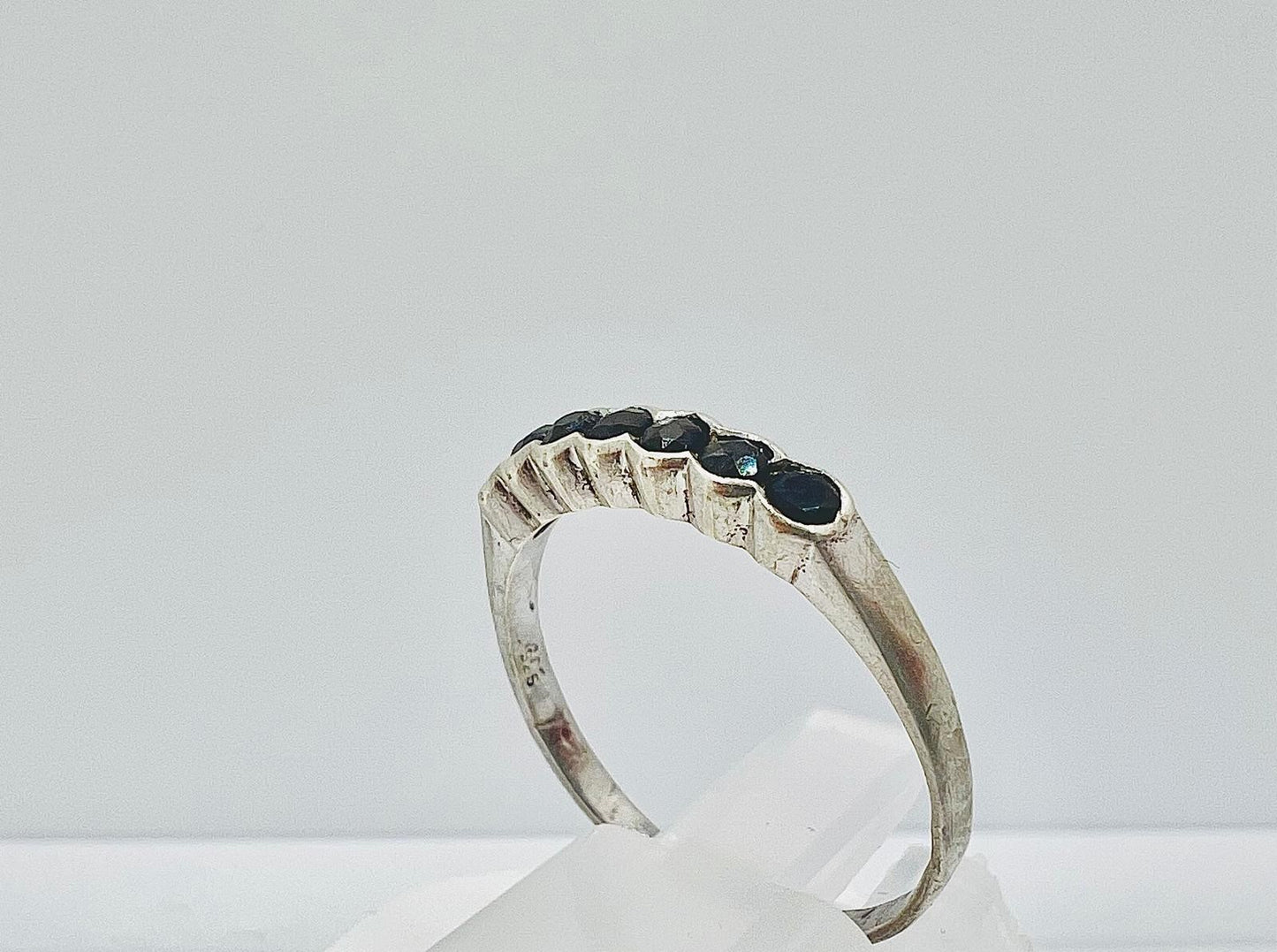Vintage Onyx Edelstein 925 Silber Ring