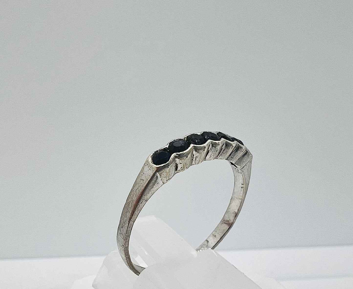 Vintage Onyx Edelstein 925 Silber Ring