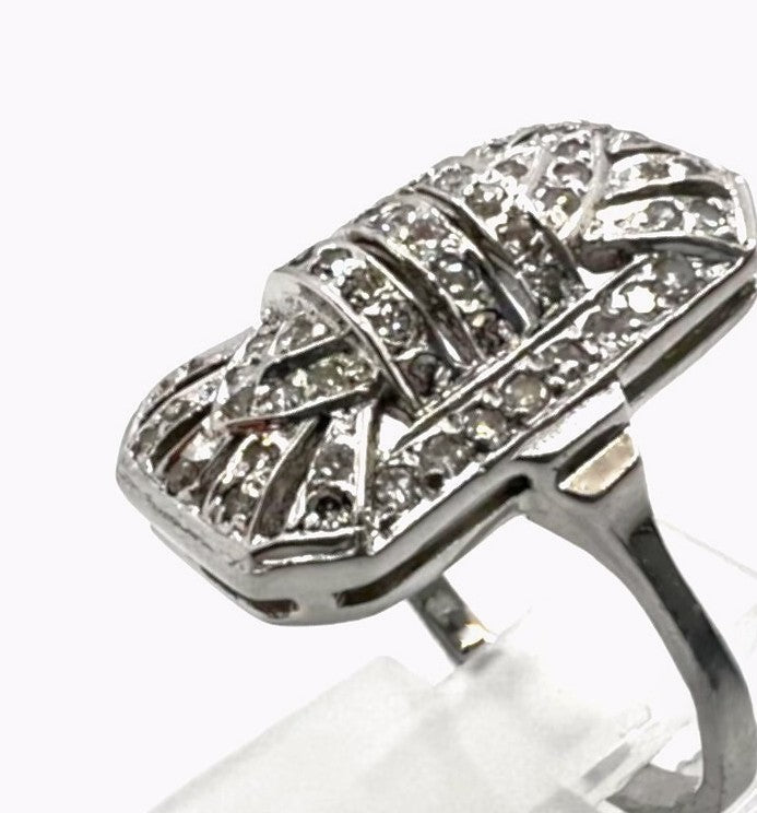 Art Déco Weißgold Ring