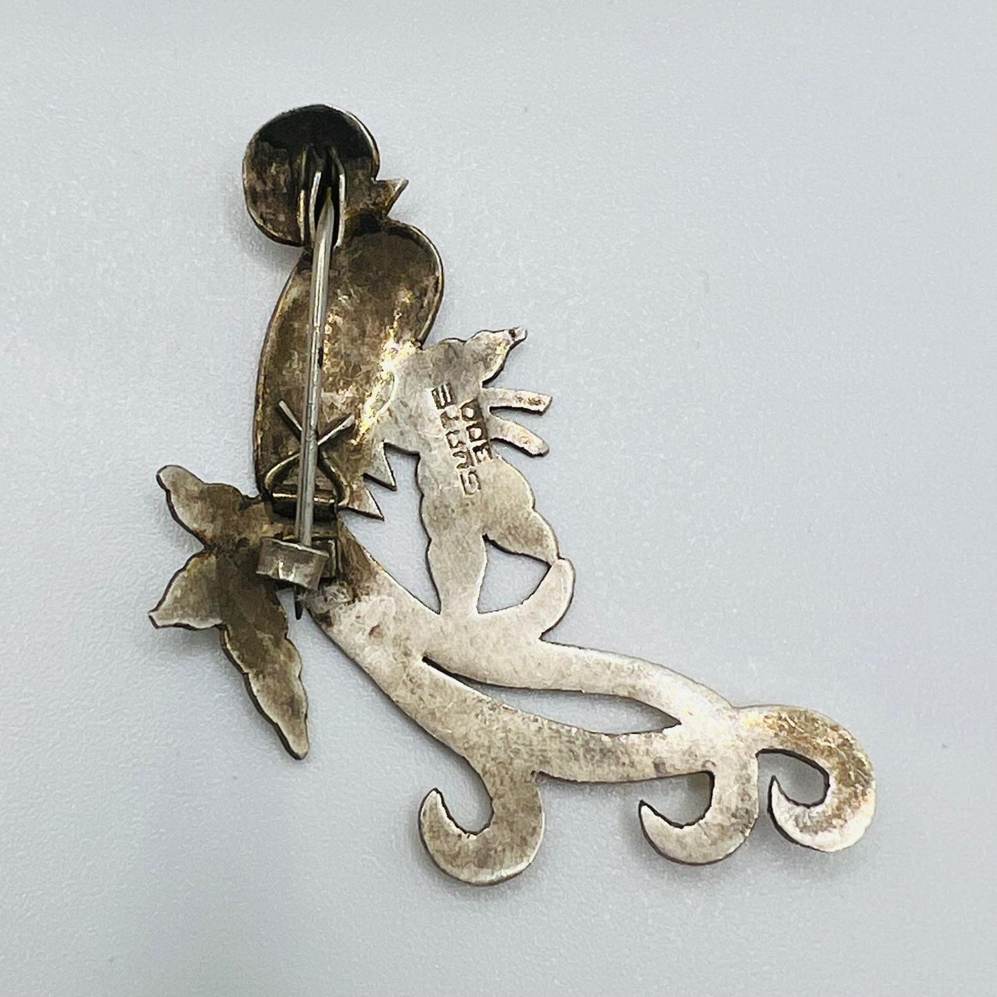 Antike Brosche Einzigartiger Art Deco Schmuck aus 800er Silber