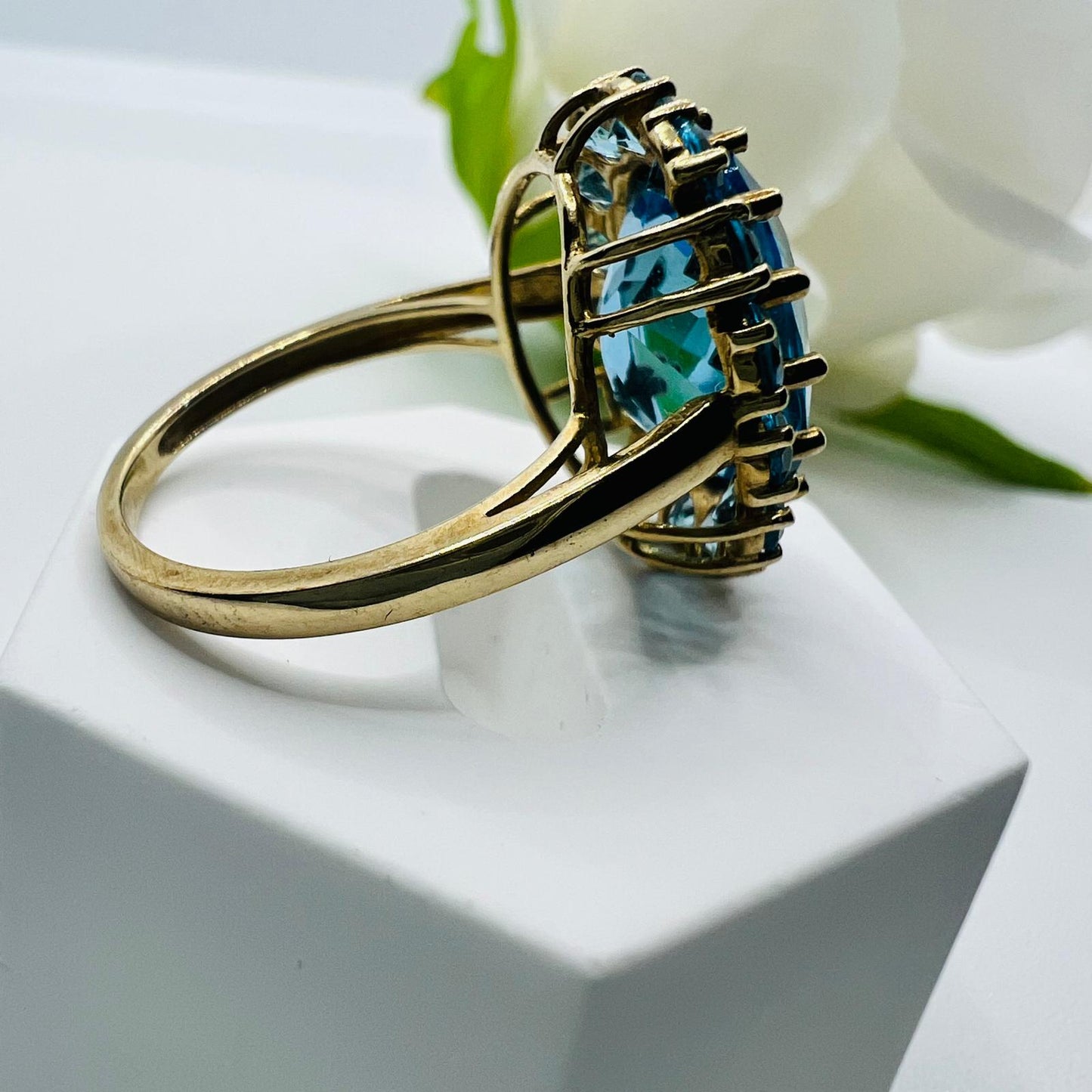 333 Gold Ring Vintage Topaz Edelstein