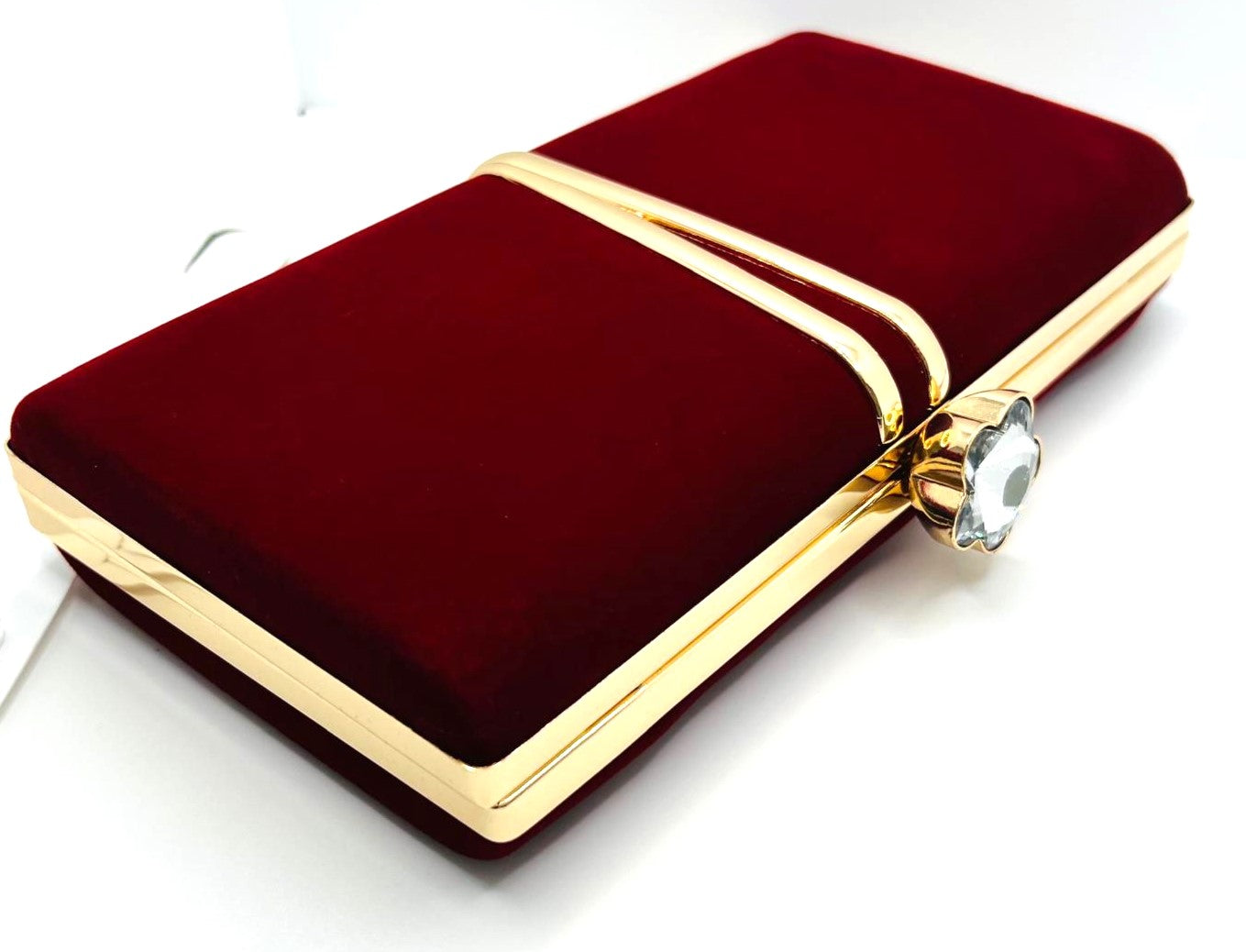 Abend Clutch aus rotem Samt 