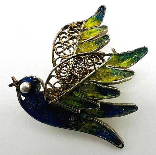 Antike Jugendstil Vogel-Brosche