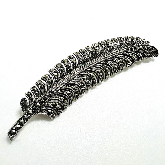 Art Deco 835er Silber-Brosche