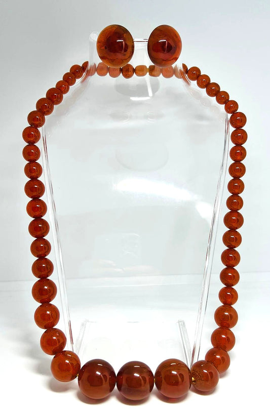 Vintage Bakelit Set Cognac